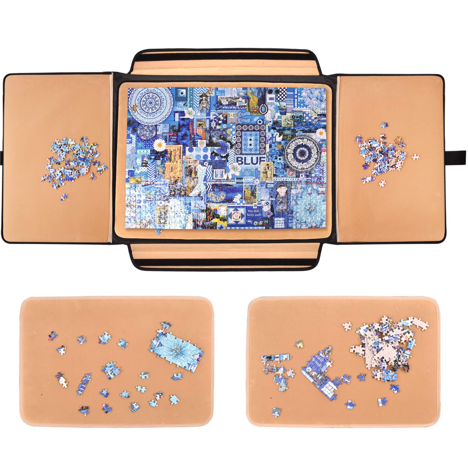 1000 Piece Jigsaw Puzzle Board - Portable Puzzle Storage Case with Non-Slip Surface | Puzzle Organizer & Saver for Adults & Kids | Perfect for Travel, Home, and Classroom Use