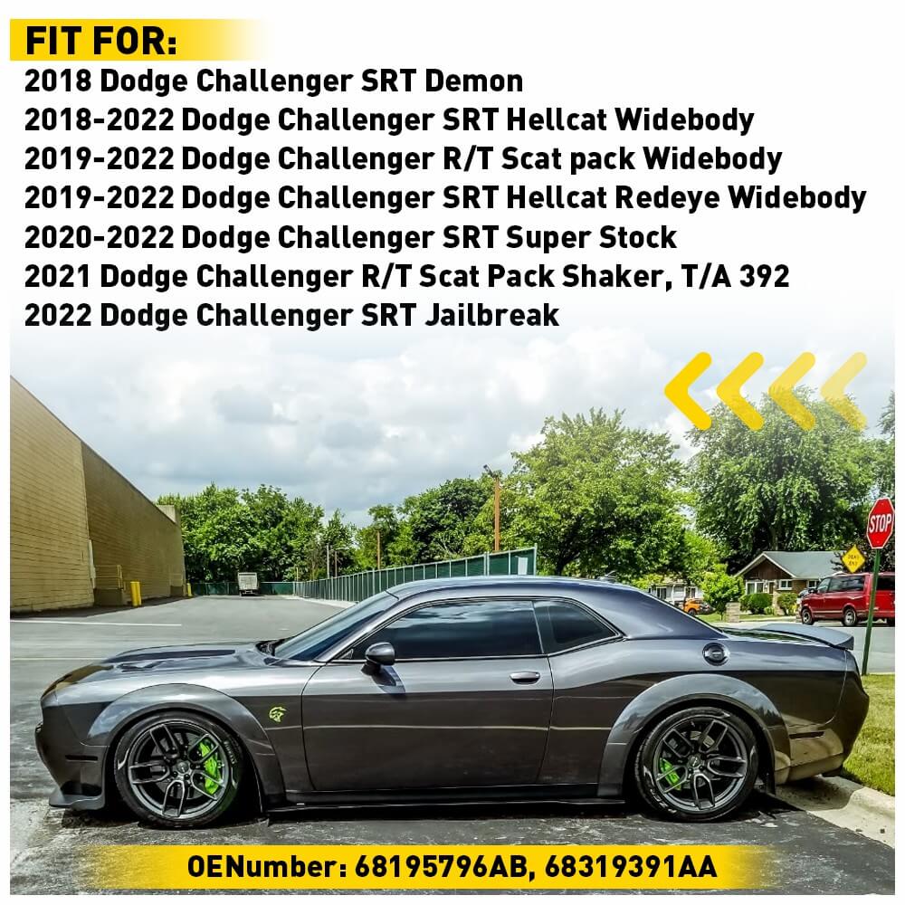 Smoke Shell Full LED Side Marker Lights for 2018-2022 Dodge Challenger SRT & R/T Widebody Models - Front & Rear Bumper Replacement - Enhance Visibility & Style for Night Driving & Car Shows