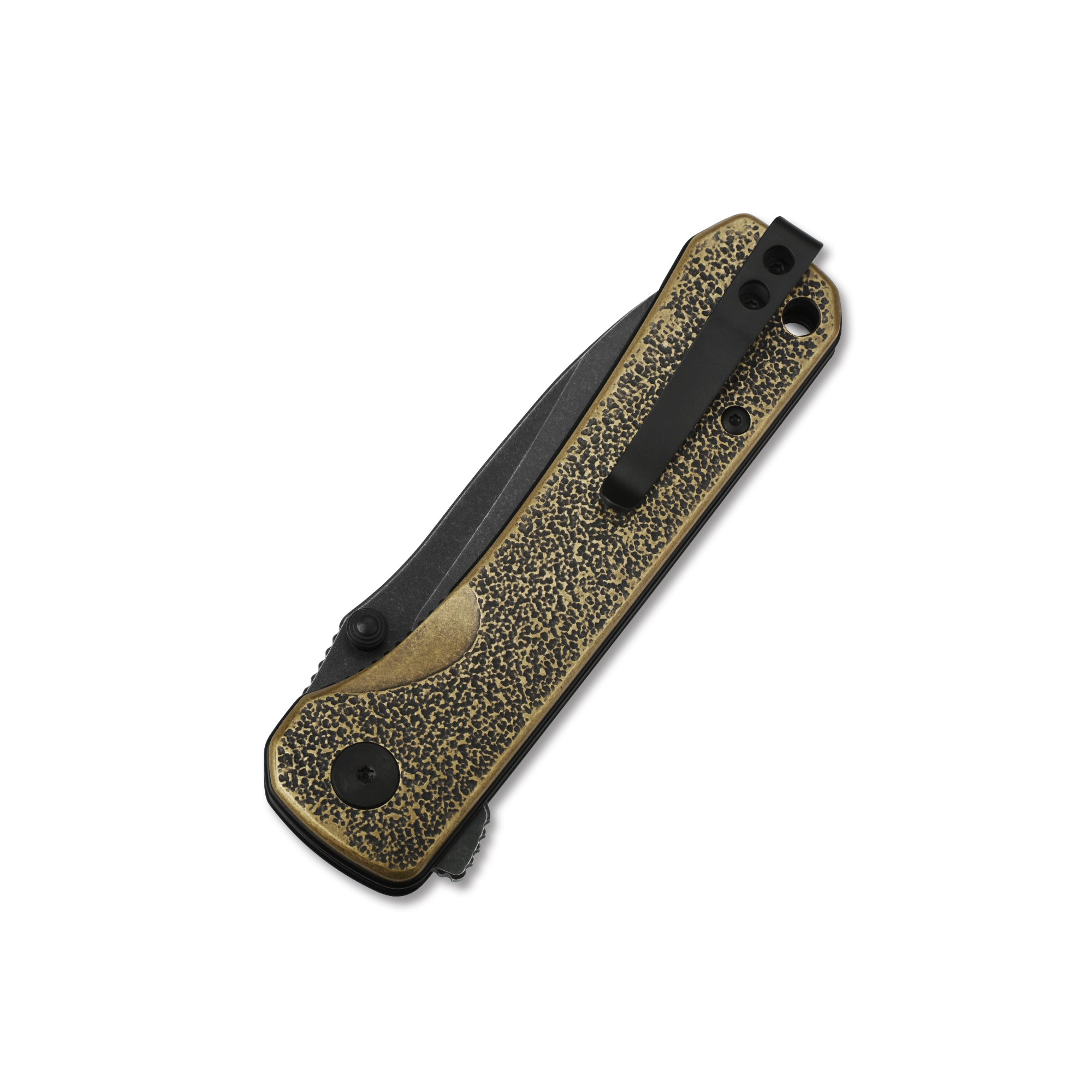QSP Hawk Liner Lock Pocket Knife - 14C28N Stainless Steel Blade & Brass Handle - EDC Folding Knife for Camping, Hiking, and Everyday Carry