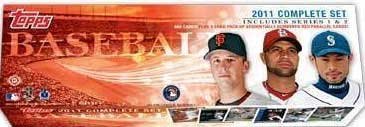 2011 Topps Baseball Complete 660-Card Series #1 & #2 Hobby Set - Factory Sealed Mint Condition with 5 Bonus Red Parallel Cards | Collectible Trading Cards for Sports Fans & Memorabilia Enthusiasts
