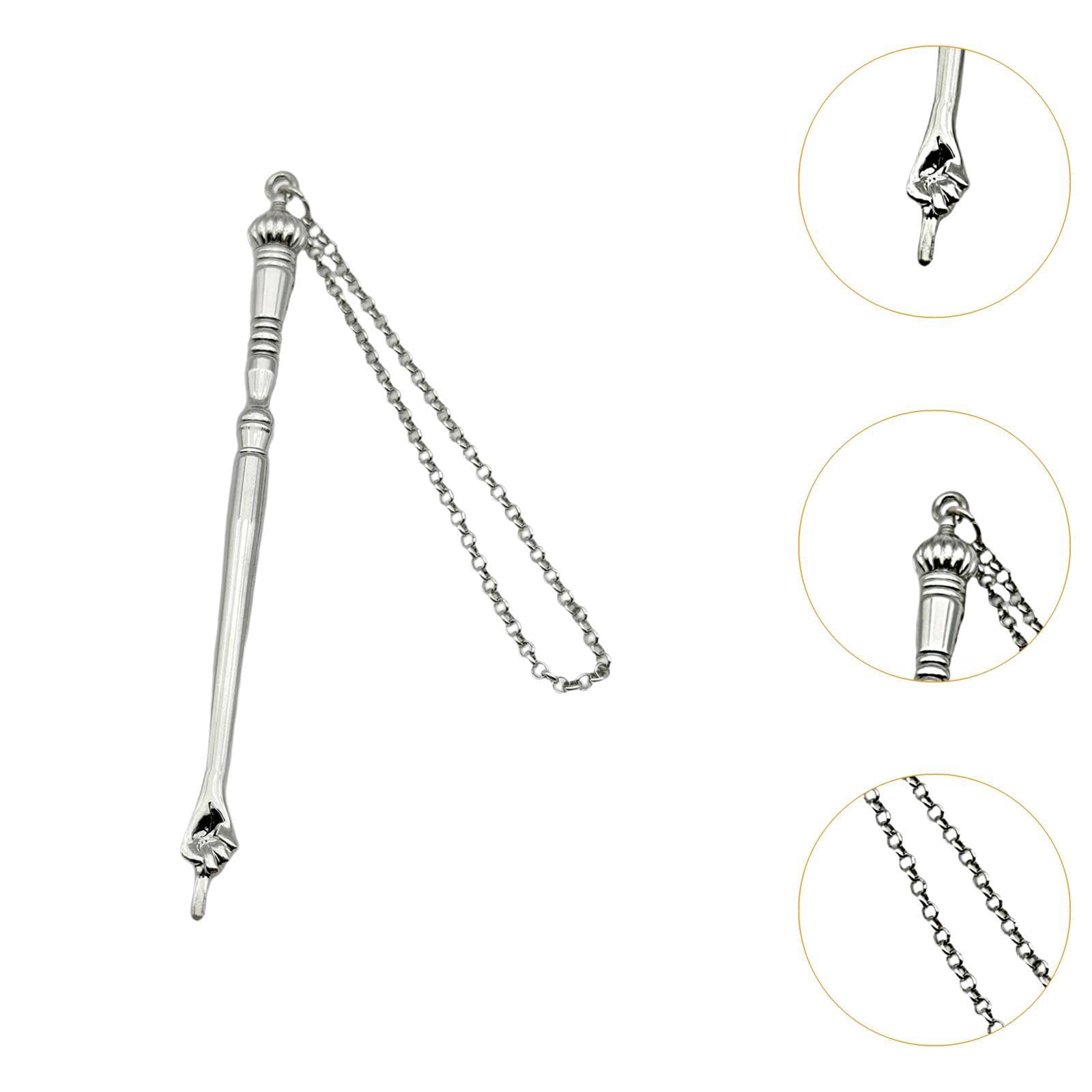 Silver Onion Top Yad Torah Pointer - Portable Bible Reading Tool & Hand Pointer for Jewish Bar Mitzvah, Torah Study, Synagogue Use & Fireplace Decor