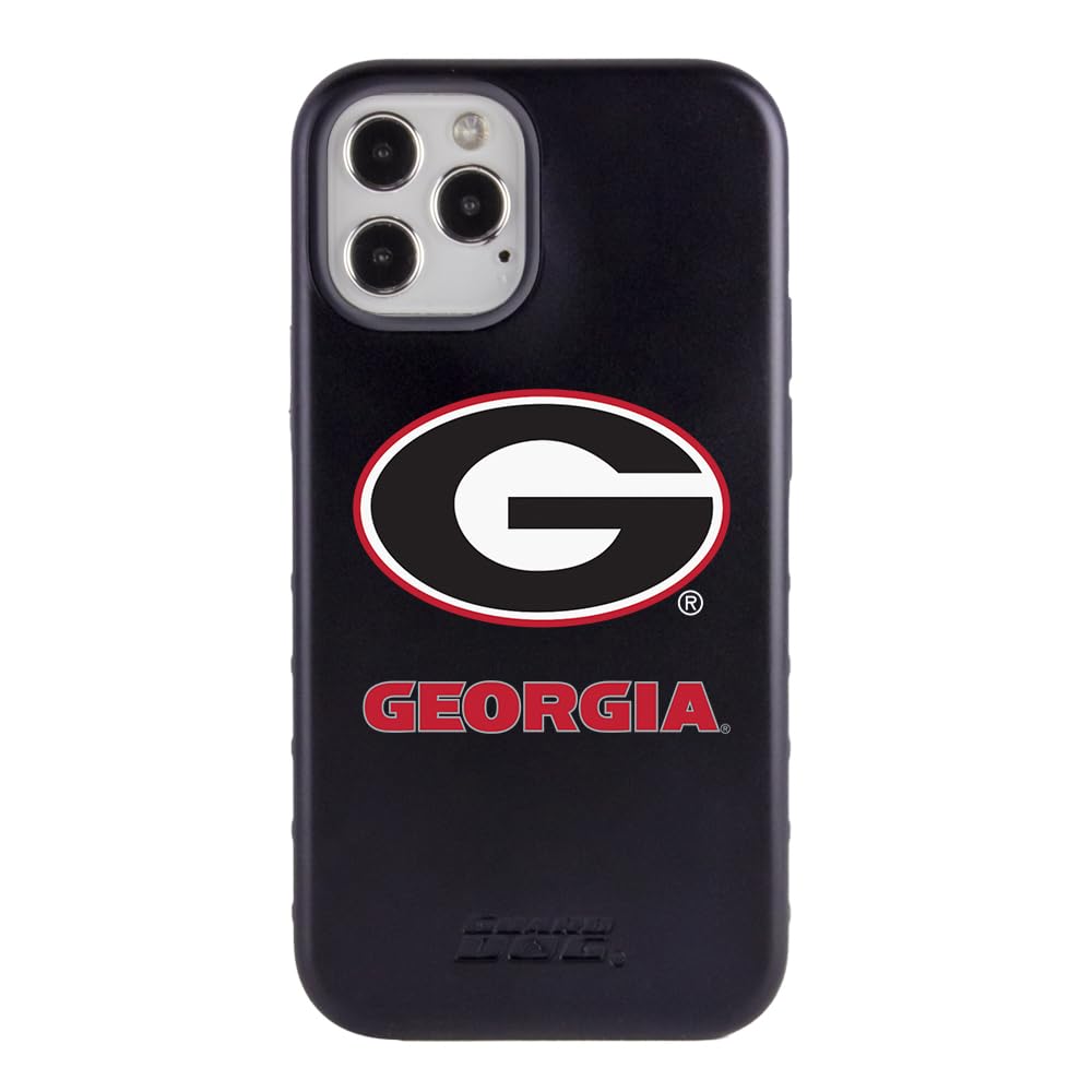 Military Grade Rugged iPhone 12/12 Pro Case with Two-Piece Protection - Officially Licensed Georgia Bulldogs Design - Perfect for Outdoor Activities, Sports & Daily Use