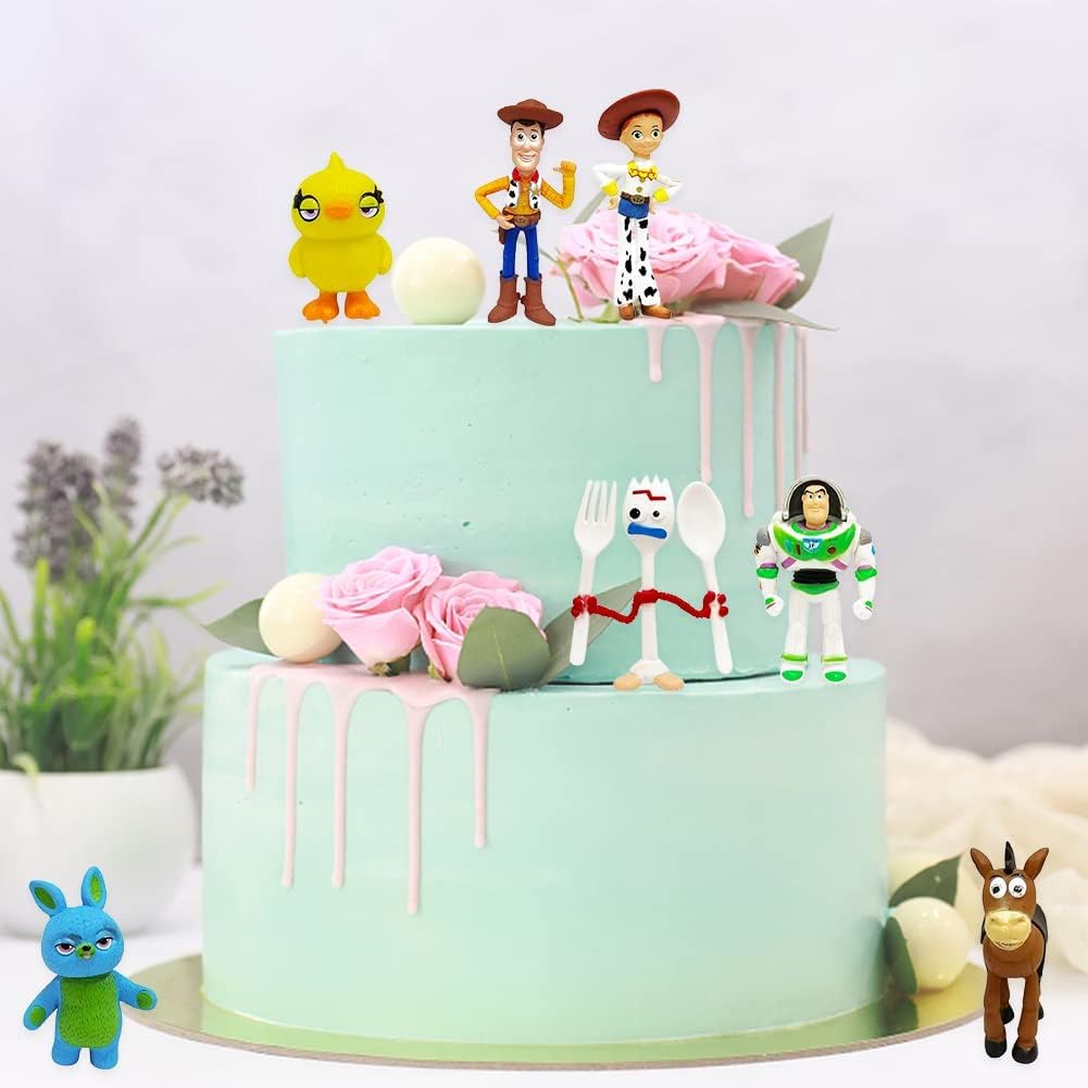 Woody, Buzz & Jessie Toy Action Figures Set - 7 Pack 1.5-2.3 inch Tall Collectible Anime Figurines | Perfect for Disney Pixar Toy Story Fans, Birthday Gifts & Kids Playtime