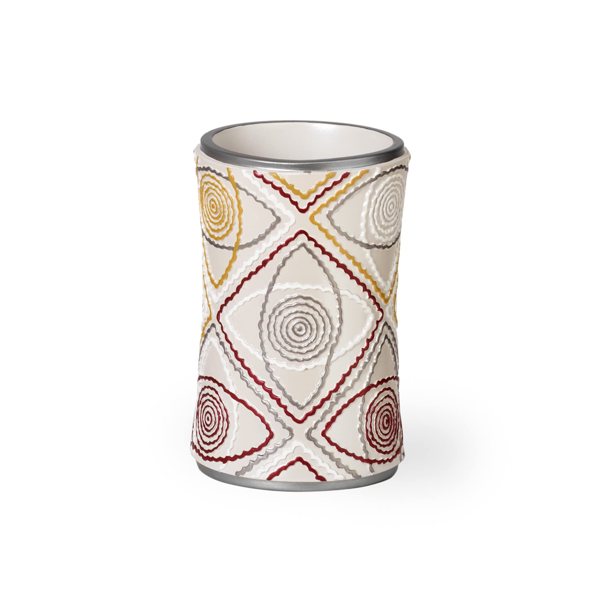 Sedona Collection Bath Tumbler - Insulated Stainless Steel Cup with Lid & Straw, Beige - Perfect for Hot & Cold Drinks at Home, Office, or Travel