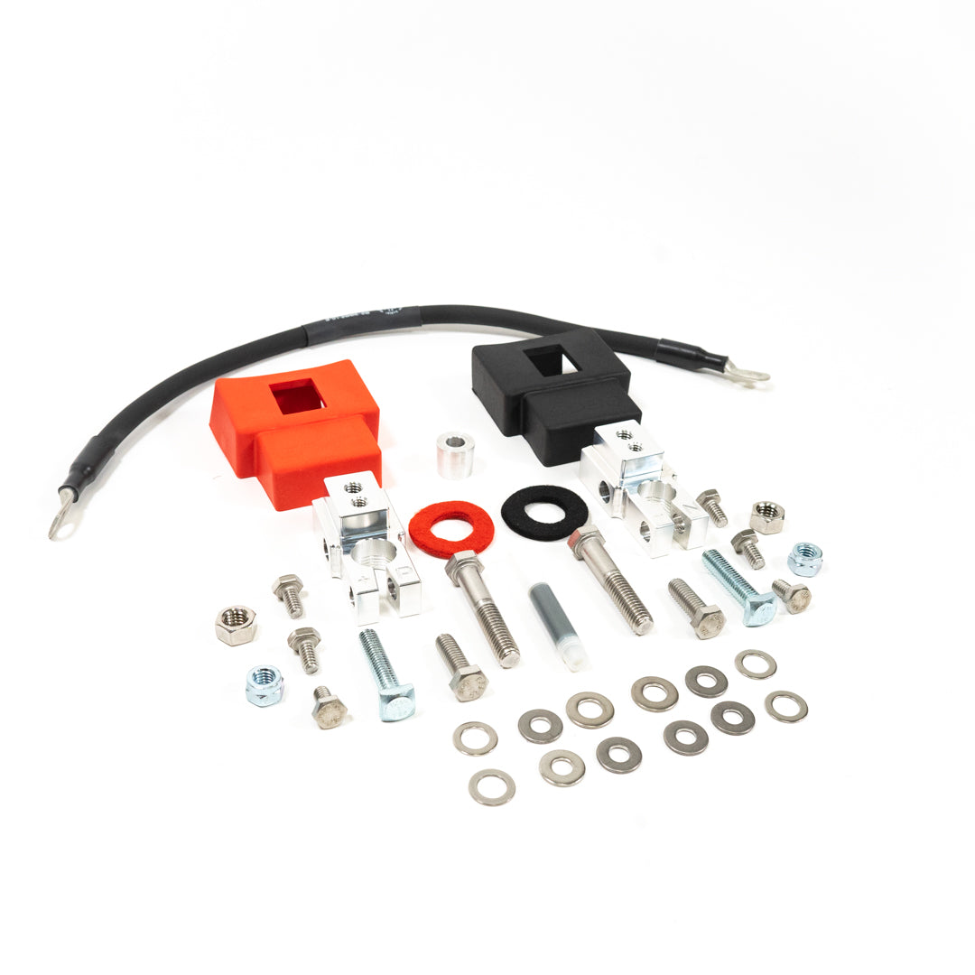 2005-2023 Toyota Tacoma Complete Billet Battery Terminal Kit with Negative Terminal Wiring Kit - Upgrade Your Truck's Electrical System for Off-Roading & Towing
