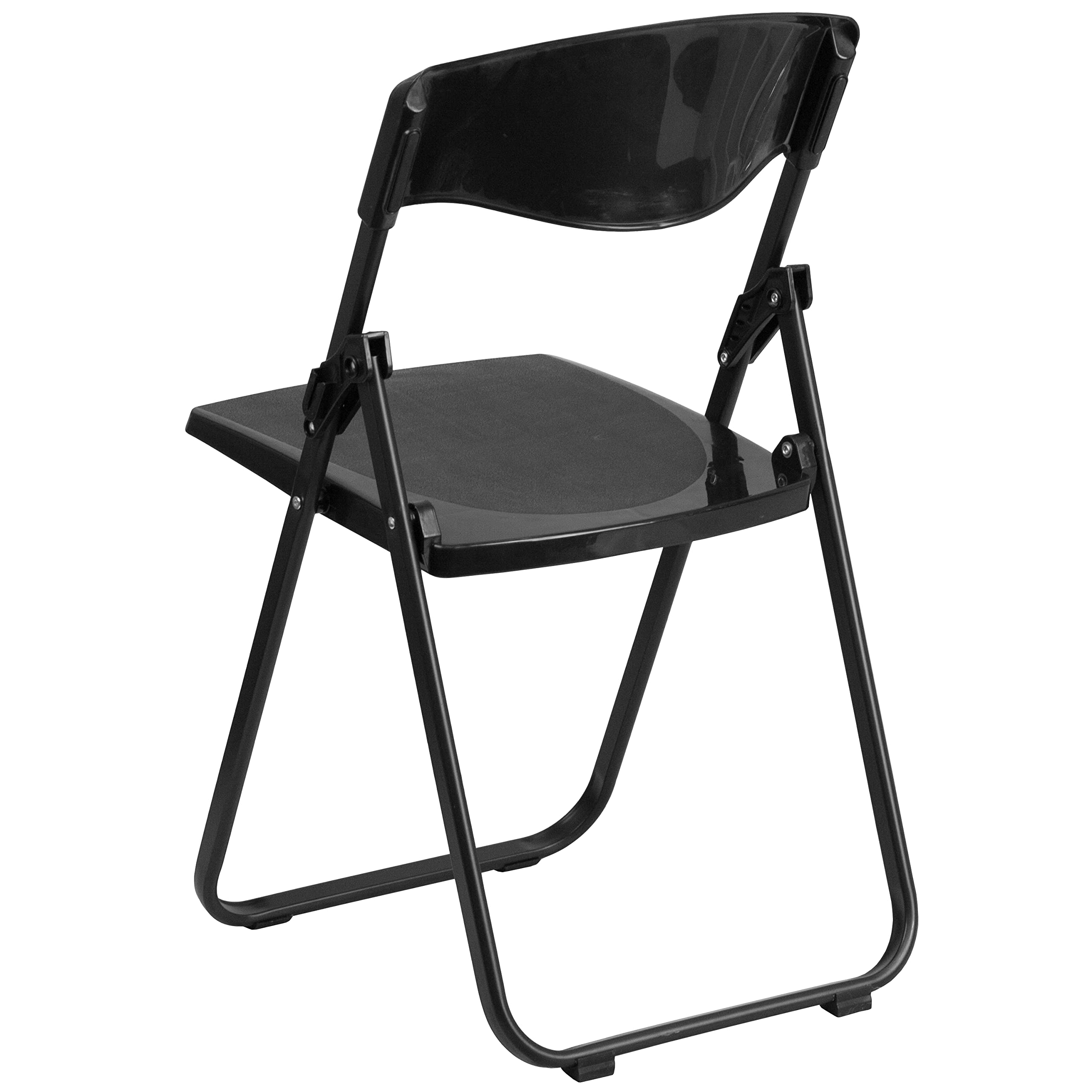 Flash Furniture 6-Pack HERCULES Series Heavy Duty Black Plastic Folding Chairs - 500 lb Capacity, Built-in Ganging Brackets - Perfect for Events, Parties, Banquets and Outdoor Gatherings