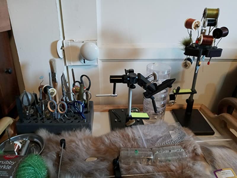 Aventik High Density Foam Fly Tying Vise Tool Holder & Soft Foam Caddy Combo Pack - Fly Tying Accessories & Tool Station for Fly Fishing Enthusiasts - Perfect for Organizing Hooks, Threads & Tools at Home or On-the-Go