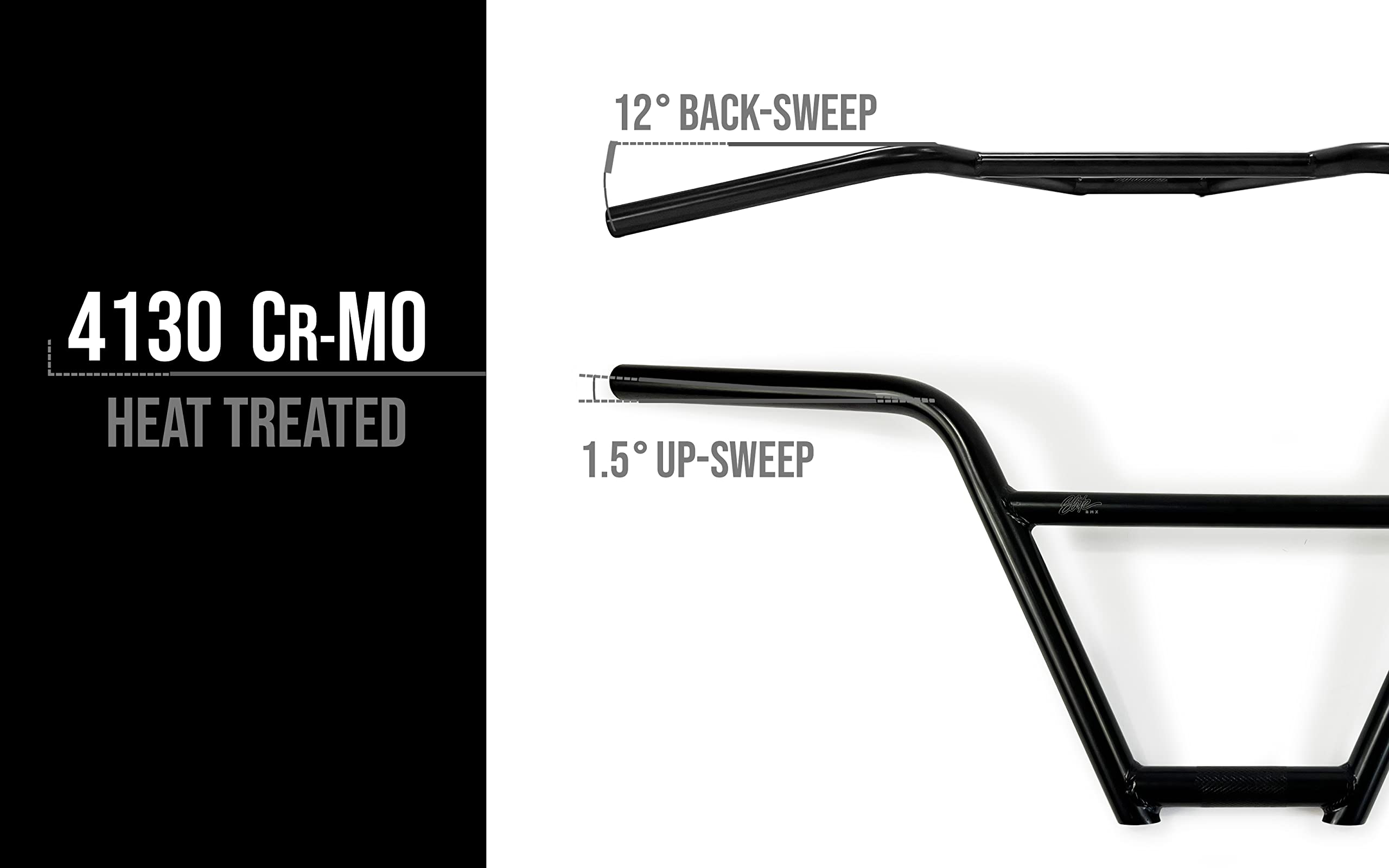 4130 Chromoly 4-Piece Handlebar Set - Matte Black Finish | Durable Motorcycle Handlebars for Harley, Chopper & Custom Bikes | Includes Pee Wee & Stealth 2pc Options | Perfect for Street Riding, Cruising & Bike Customization