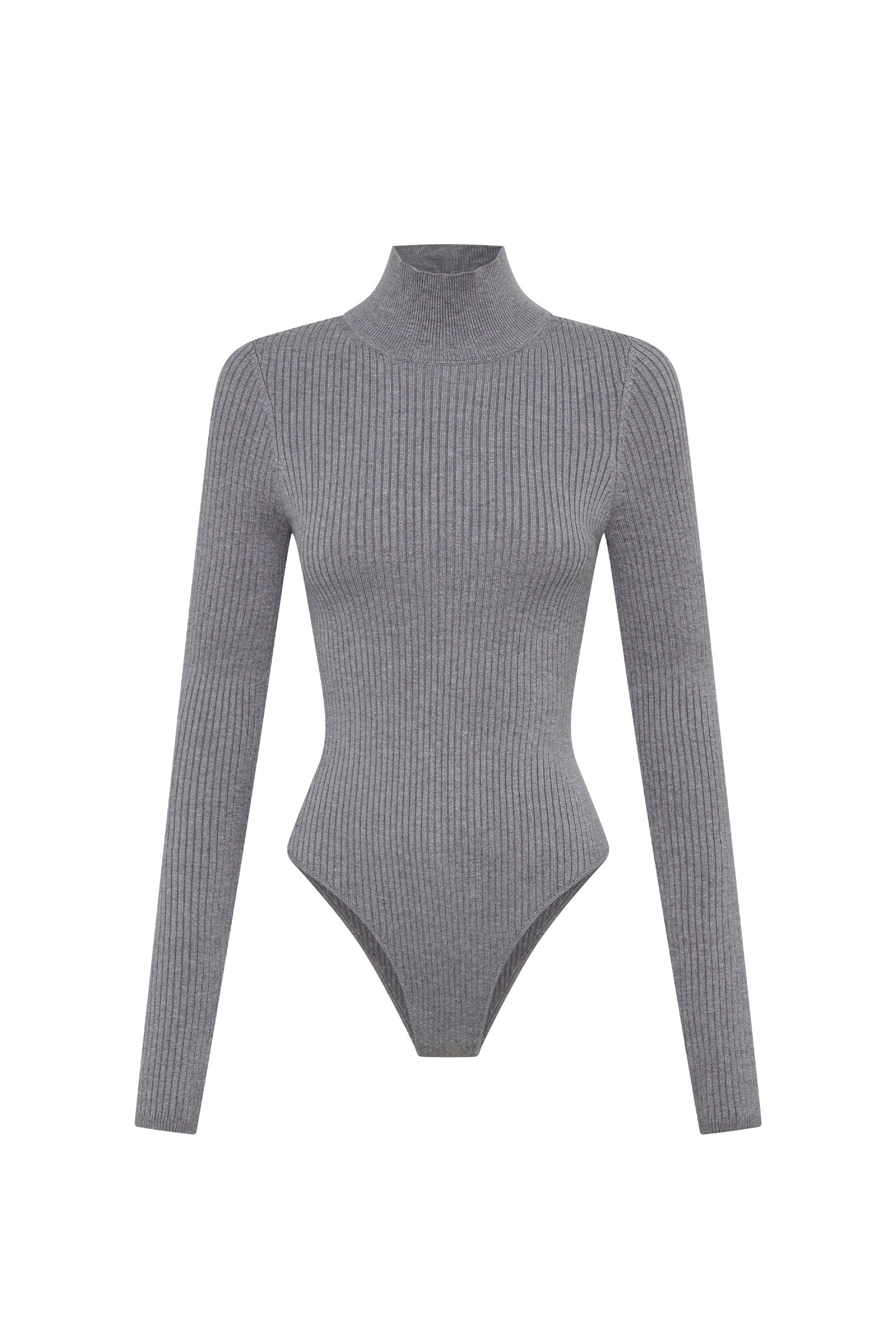 THE RHODES GREY BODYSUIT - Women's Seamless Slimming Bodysuit for Everyday Wear & Layering | Perfect for Work, Date Night & Casual Outfits