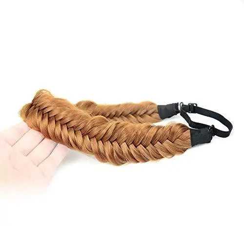 Elegant Fishtail Braided Headband - Stretchy Elastic Hair Accessory for Women & Girls - Perfect for Weddings, Parties, and Everyday Wear