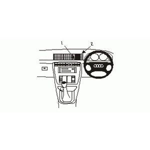 ClicOn No Holes Center Dash Mount for Audi A4 S4 RS4 (1995-2001) - Universal Phone GPS Holder for Safe Driving & Navigation