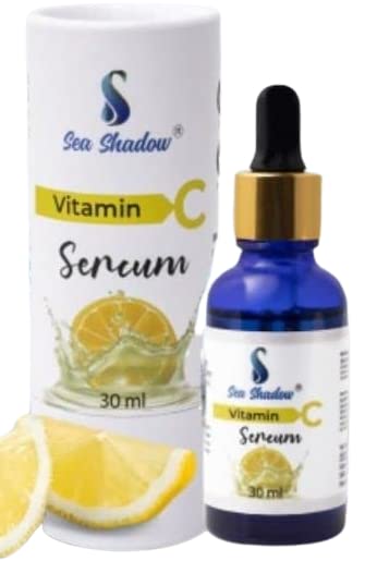 SEA SHADOW Vitamin C Face Serum with Witch Hazel Extract - Brightening & Glowing Serum for Hyperpigmentation, Dull Skin & Dark Spots | 30ml | Perfect for Daily Skincare Routine & Nighttime Use