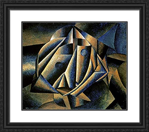 Black Ornate Wood Frame with Double Matting