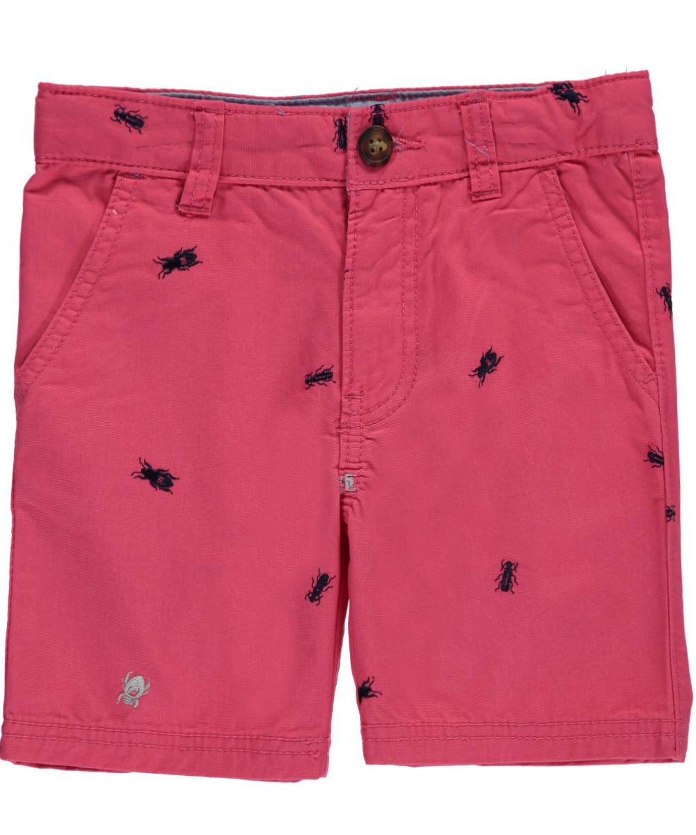 Carters Little Boys Schiffli Flat-Front Shorts - 5-Pack Pink Cotton Casual Summer Shorts for Toddlers - Perfect for Playtime, Daycare & Outdoor Activities