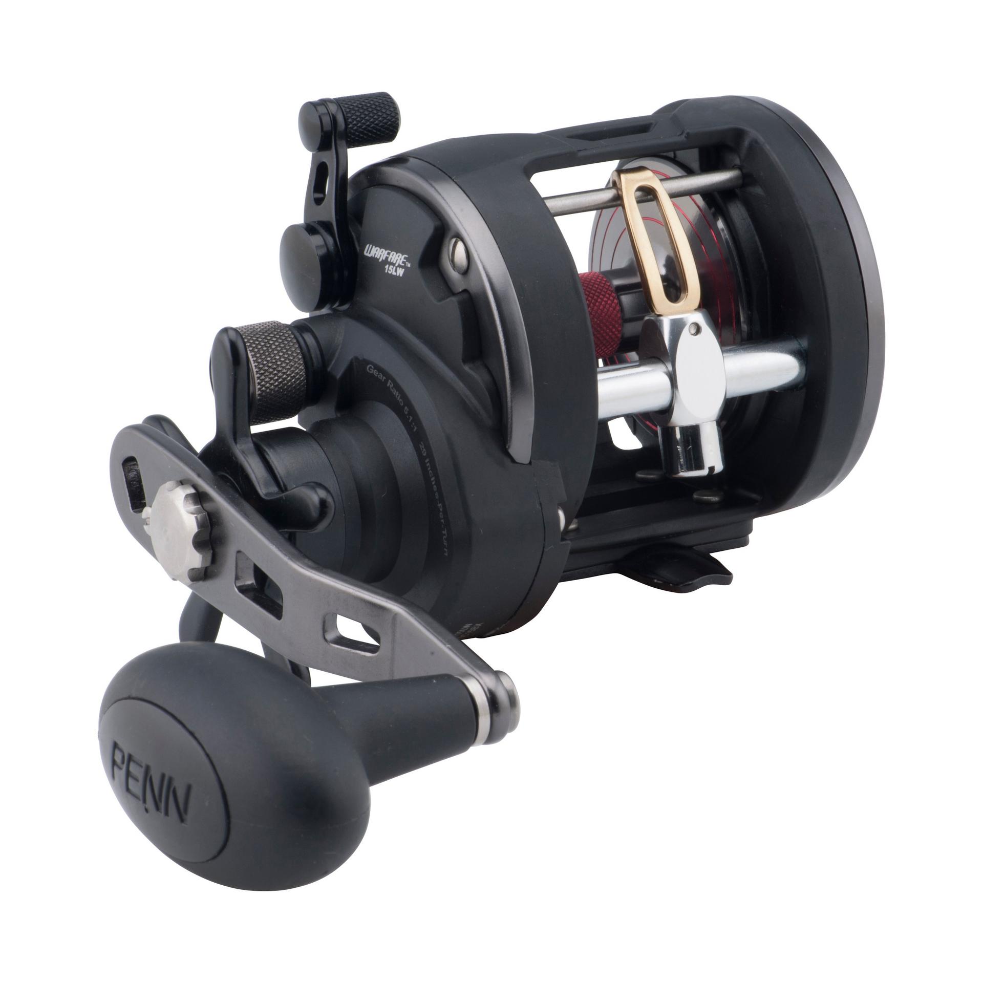 Warfare™ Star Drag Level Wind Conventional Fishing Reel - Saltwater & Freshwater Spinning Reel for Surf Casting, Trolling & Offshore Fishing