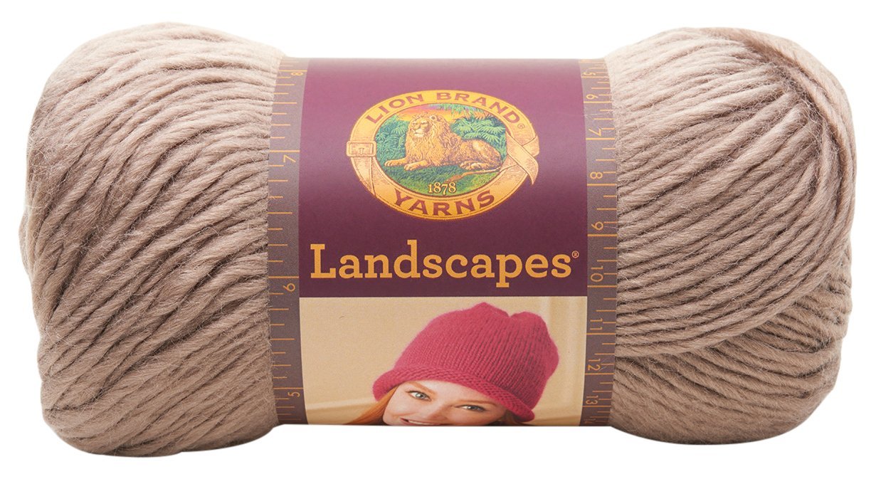 Lion Brand Yarn 545-122 Landscapes Yarn - Soft 100% Acrylic Knitting & Crochet Yarn, Taupe - Perfect for Scarves, Blankets & Home Decor Projects