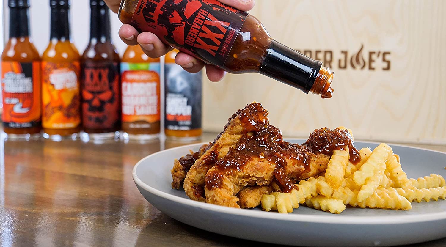 Pepper Joe’s XXX Habanero Hot Sauce – Premium Spicy Sauce with Honey, Peaches & Pineapple – Extra Fiery Habanero Heat – 5oz (2-Pack) – Perfect for Wings, Tacos, Burgers & BBQ