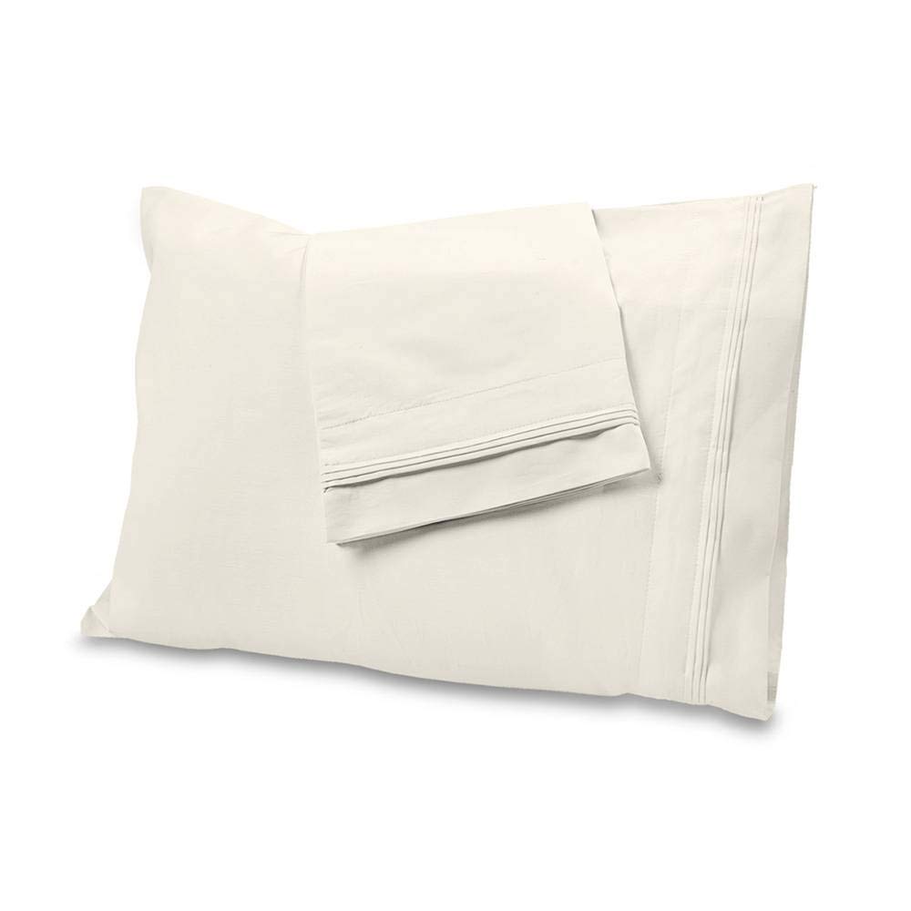 400 Thread Count 100% Egyptian Cotton Bed Sheet Set - King Size Deep Pocket Luxury Sheets with Flat Sheet, Fitted Sheet & 2 Pillowcases - Ivory - Perfect for Hotel-Style Comfort in Master Bedrooms & Guest Rooms