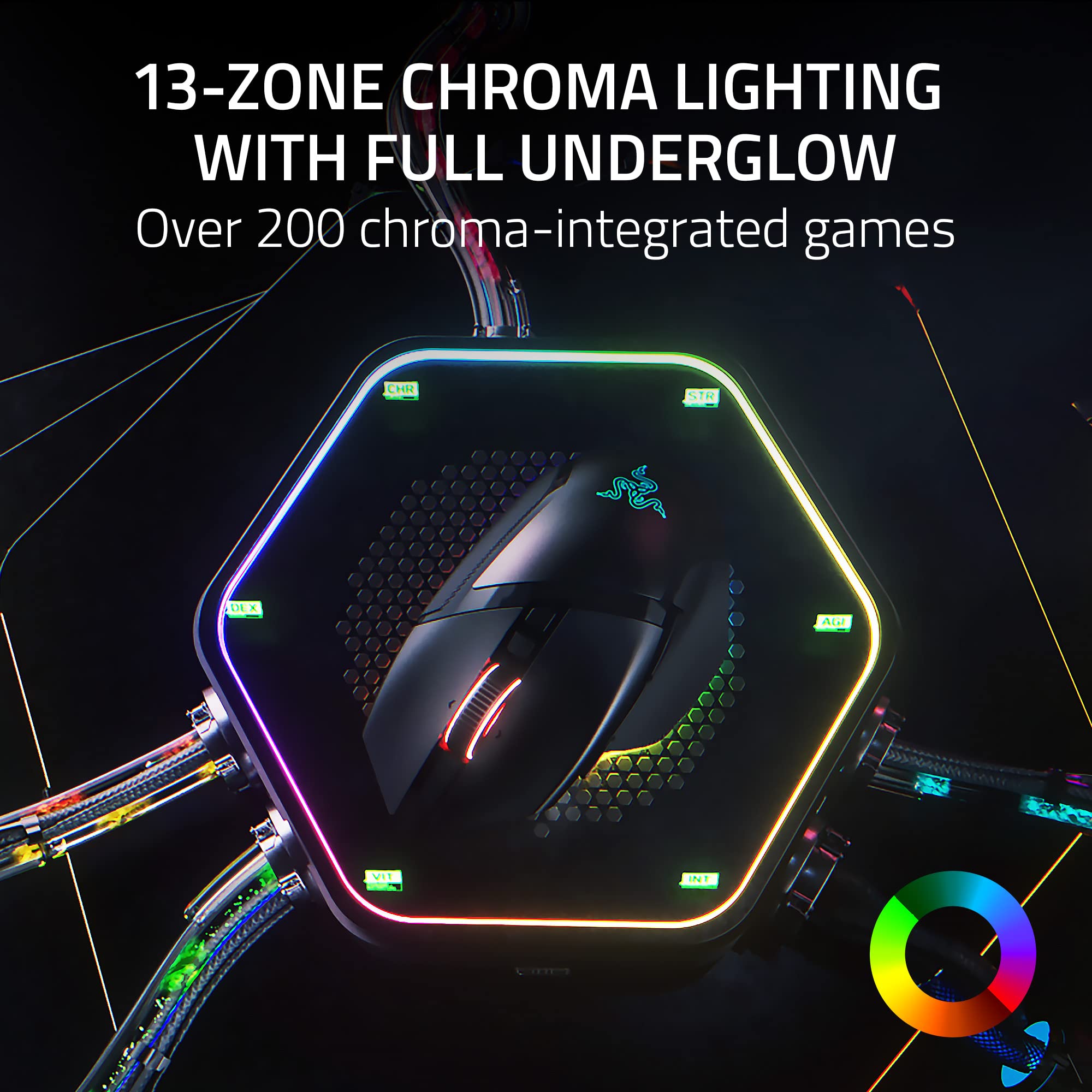 Razer Basilisk V3 Pro Wireless Gaming Mouse - Customizable RGB, Ergonomic Design, 30K DPI Sensor (Renewed) - Perfect for FPS, MMO & PC Gaming at Home or Office
