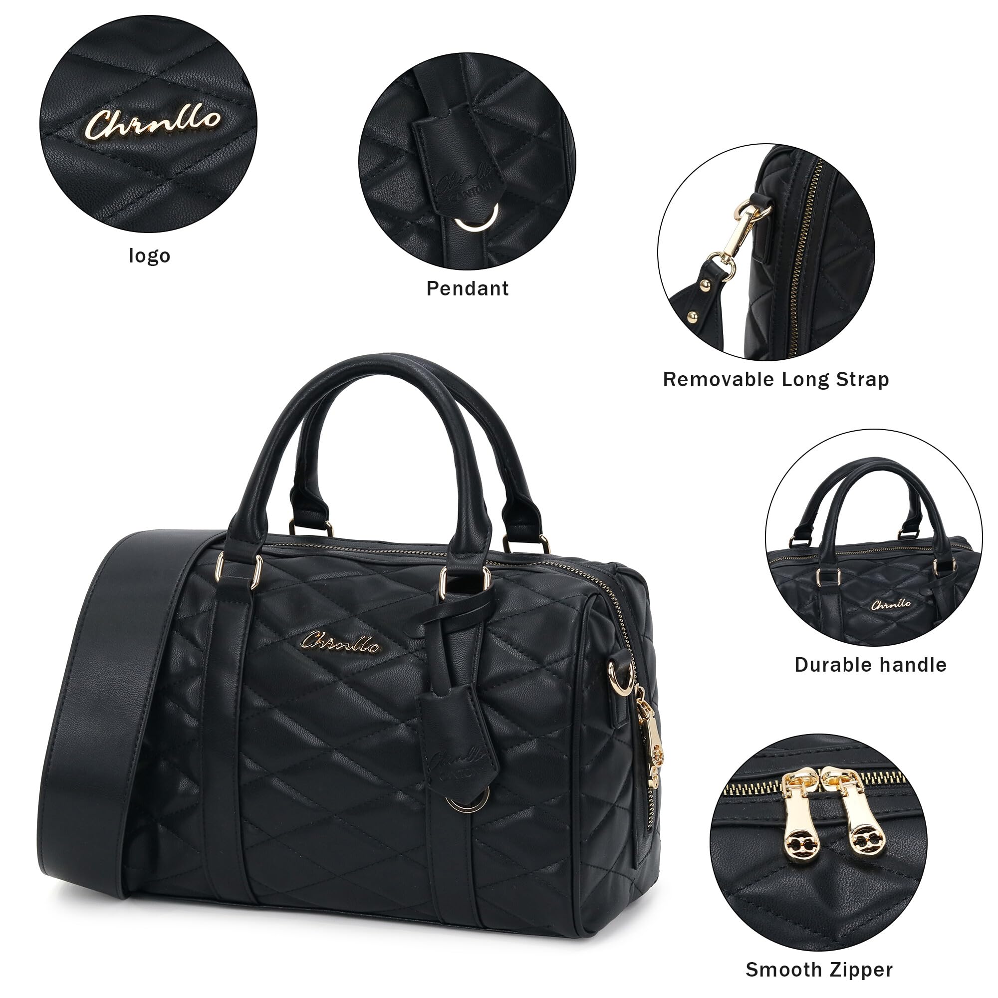 Stylish Boston Bags for Women | Top Handle Satchel Purse with Adjustable Shoulder Strap | Perfect for Work, Travel & Everyday Use