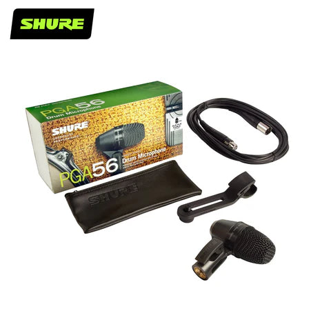Shure PGA56 LC Cardioid Dynamic Microphone for Snare Drums & Toms - Professional Studio & Live Performance Instrument Mic