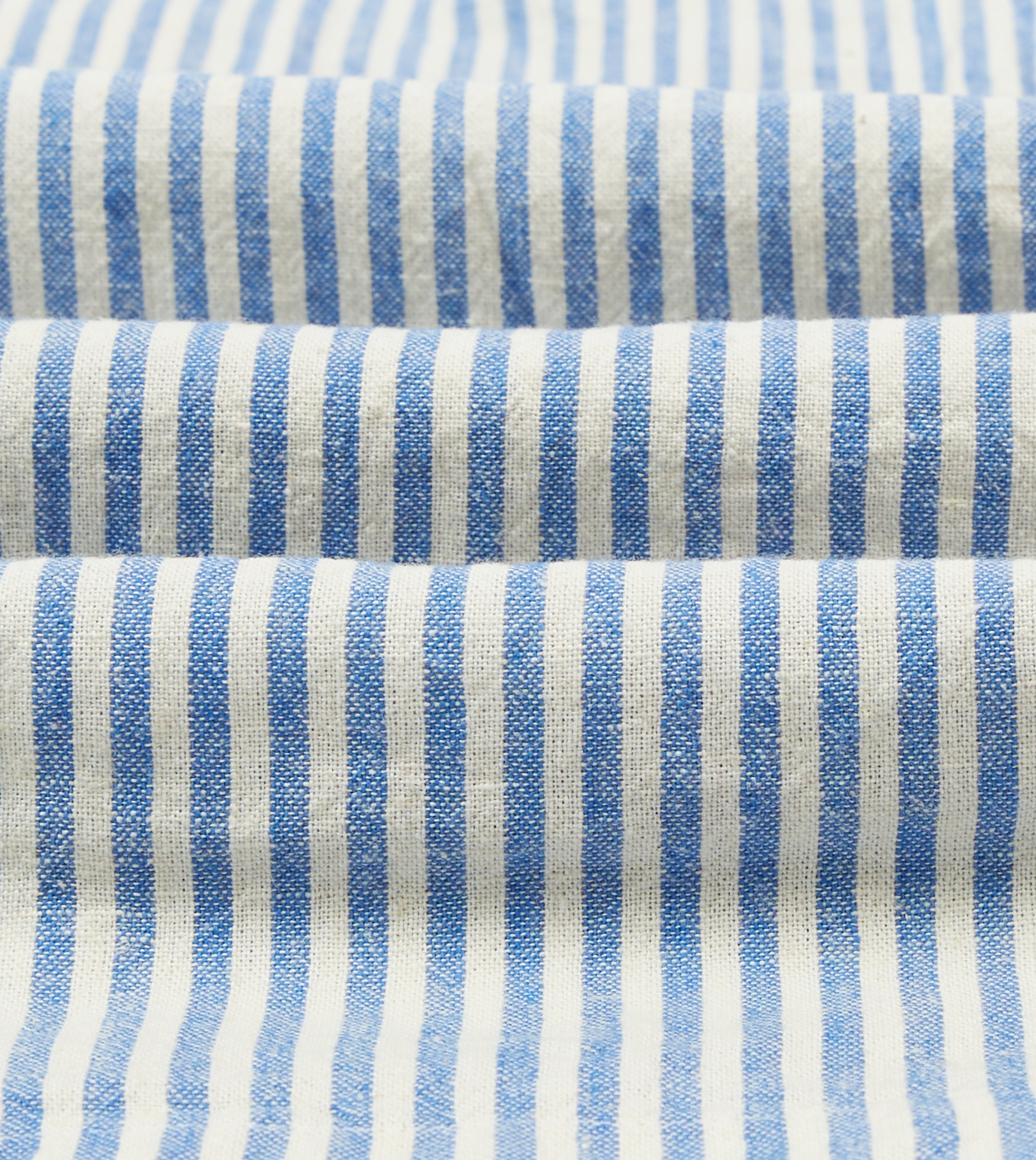 Blue and Ecru Striped Tie-Front Lightweight Overshirt for Women | Casual Spring Layering & Summer Cover-Up