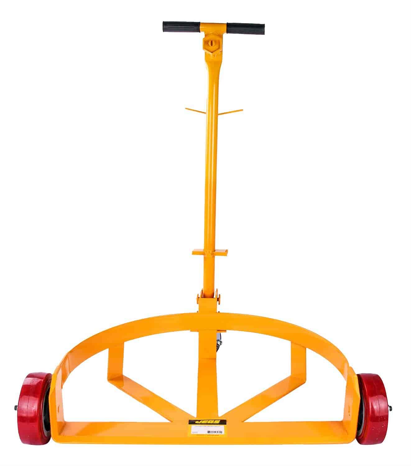 JEGS 80239 Heavy Duty 55 Gallon Steel Drum Caddy with 4 Swivel Wheels - Industrial Drum Dolly for Easy Transport & Storage - Perfect for Garage, Warehouse, and Workshop Use
