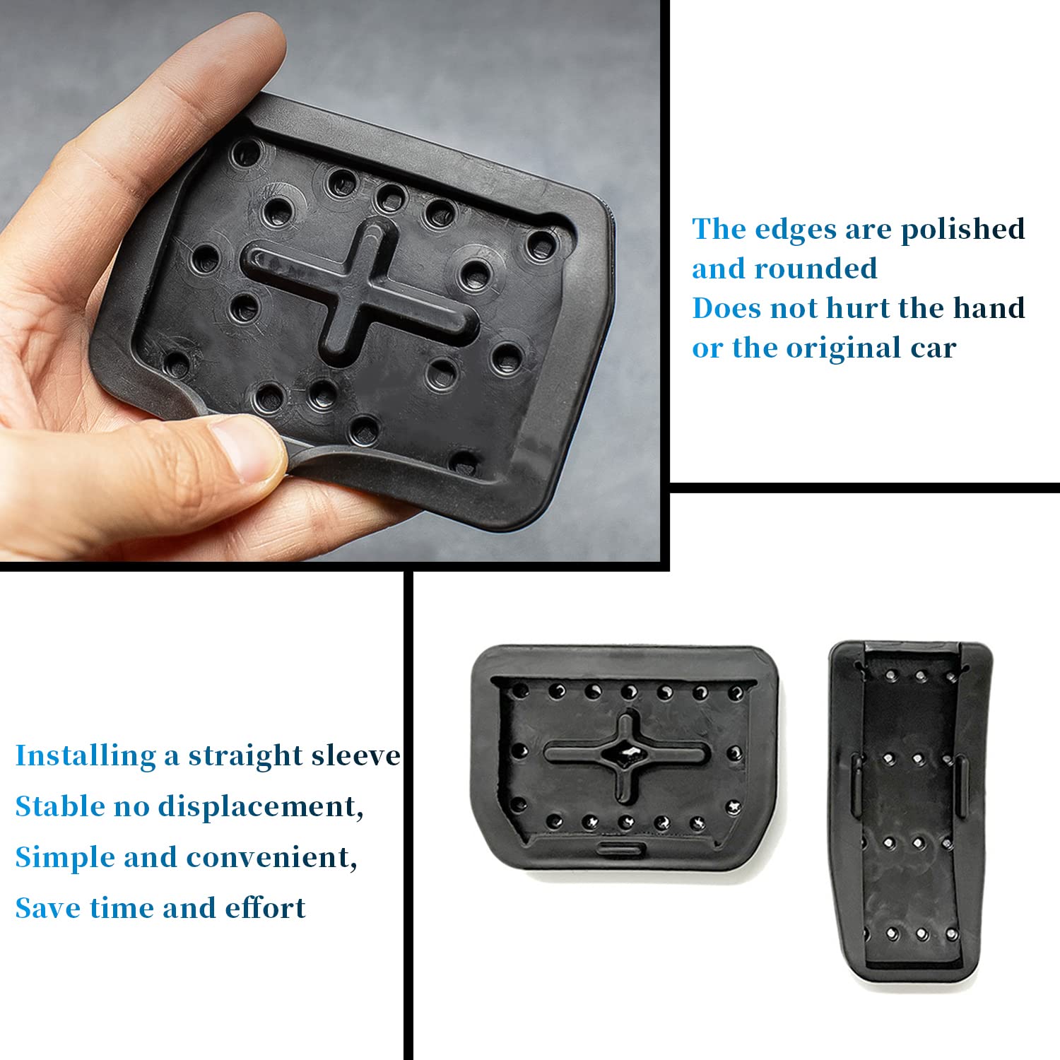 Premium Aluminum Alloy Anti-Slip Pedal Covers for 2022-2023 Tesla Model 3 & Model Y - LFOTPP 2PCS Red Footrest Accelerator Brake Pedals - Enhance Driving Comfort & Safety for Daily Commute and Road Trips