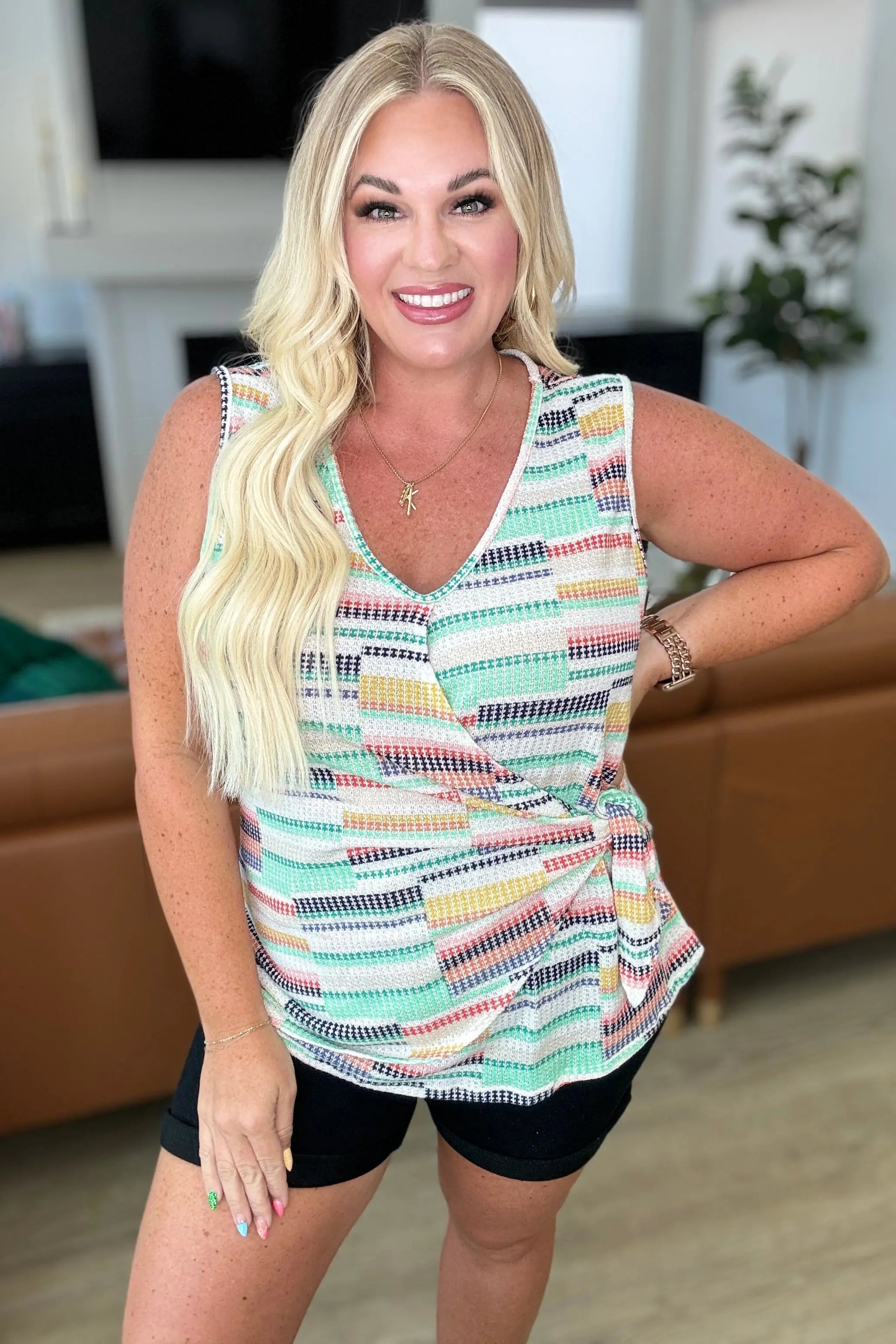 Do Ya Step V Neck Tank Top for Women - Soft Stretchy Workout Shirt - Gym, Yoga & Running Activewear