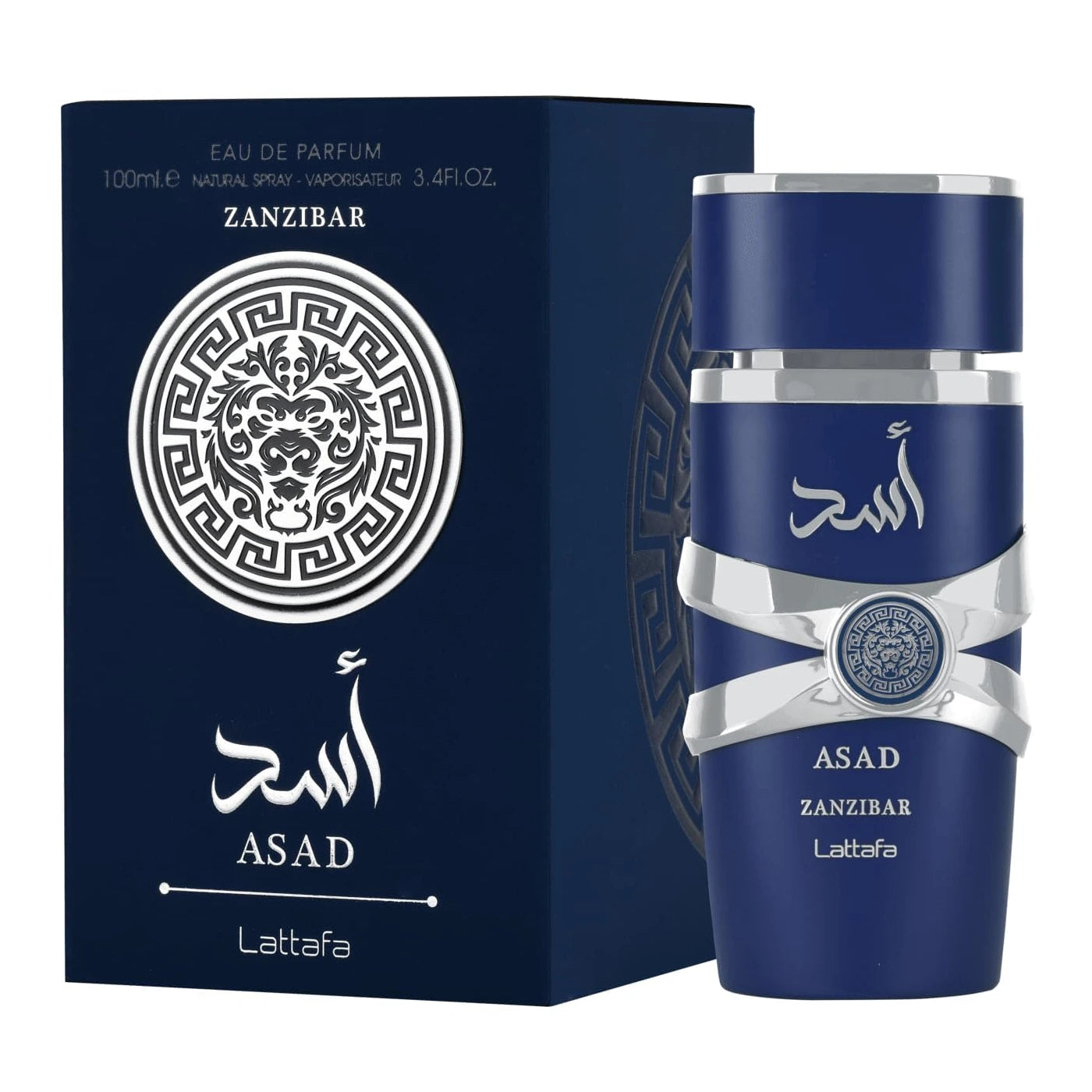 Asad Zanzibar 3.4 oz Eau de Parfum for Men - Long Lasting Fragrance for Date Night & Special Occasions