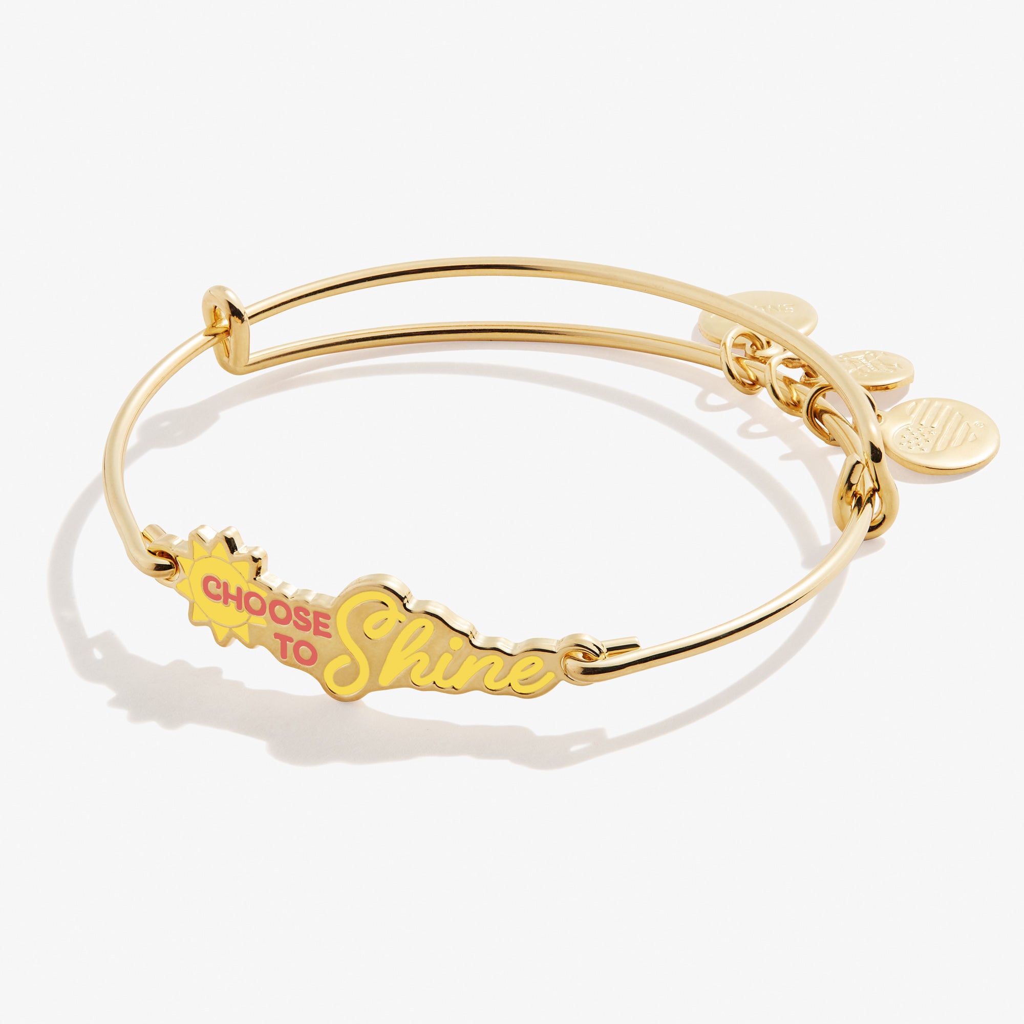 Choose To Shine Sunshine Inline Bangle Bracelet - Elegant Adjustable Gold Plated Cuff for Women | Perfect for Everyday Wear, Parties & Special Occasions