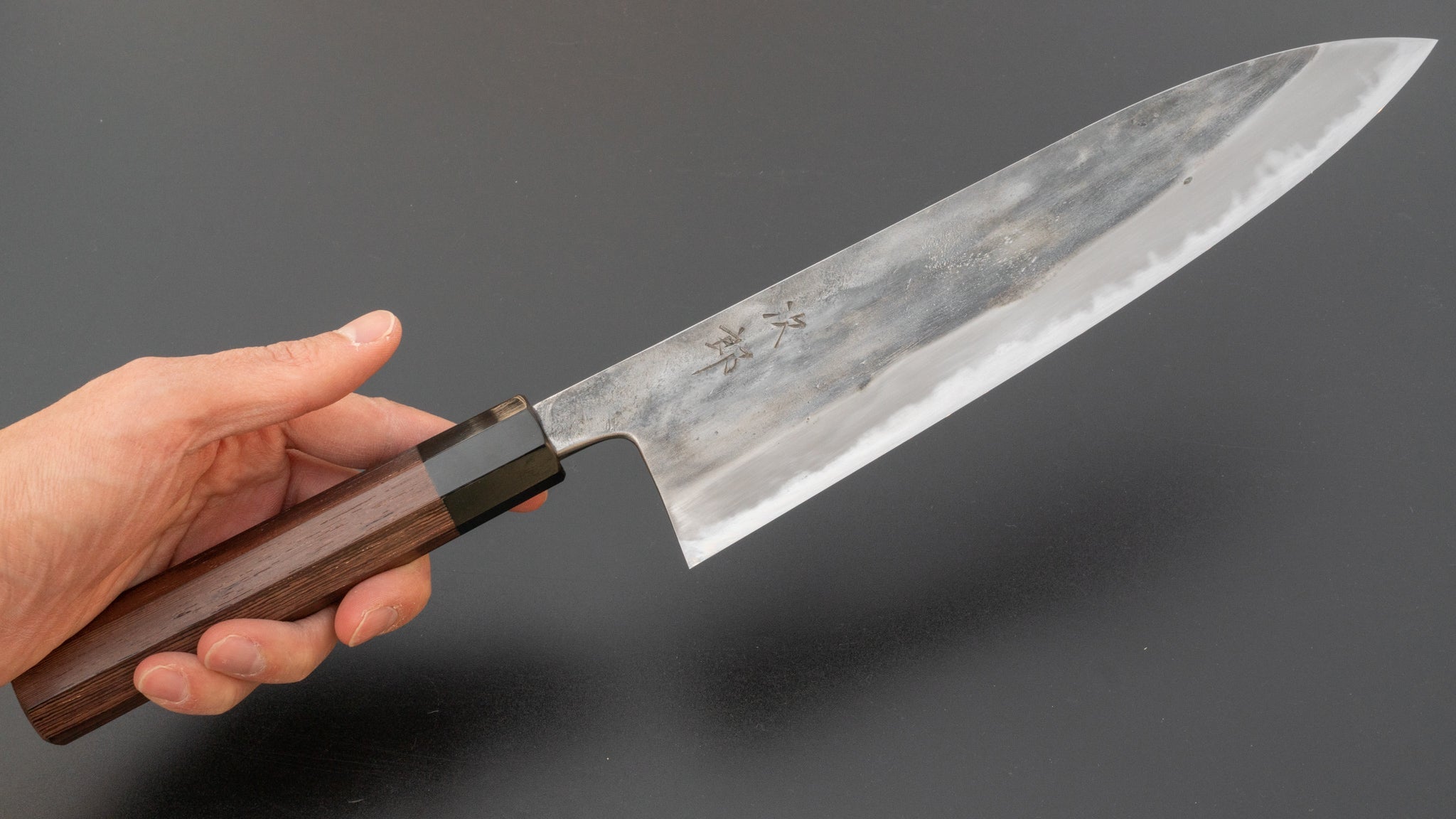 Premium Jiro Tsuchime Wa Gyuto 240mm Japanese Chef Knife with Taihei Tagayasan Handle - Perfect for Sushi, Meat Cutting & Professional Kitchen Use (#103)
