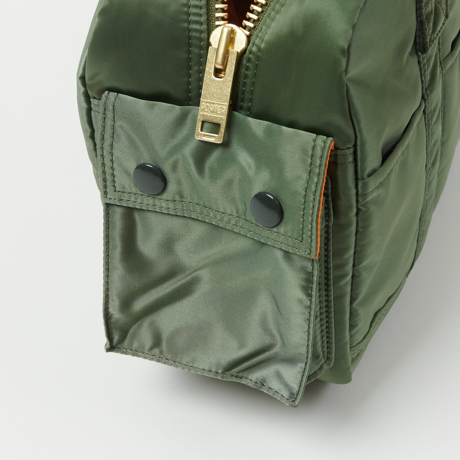 Porter Yoshida & Co. Tanker Duffle Bag - Waterproof Travel Duffel with Shoulder Strap, Sage Green for Outdoor Adventures & Gym Workouts