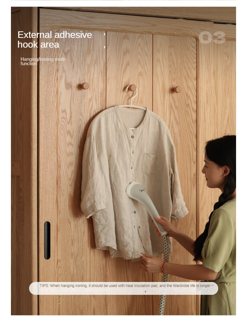Modern Solid Oak Wood Sliding Door Wardrobe - Durable & Stylish Closet Organizer for Bedroom, Living Room, and Office Storage