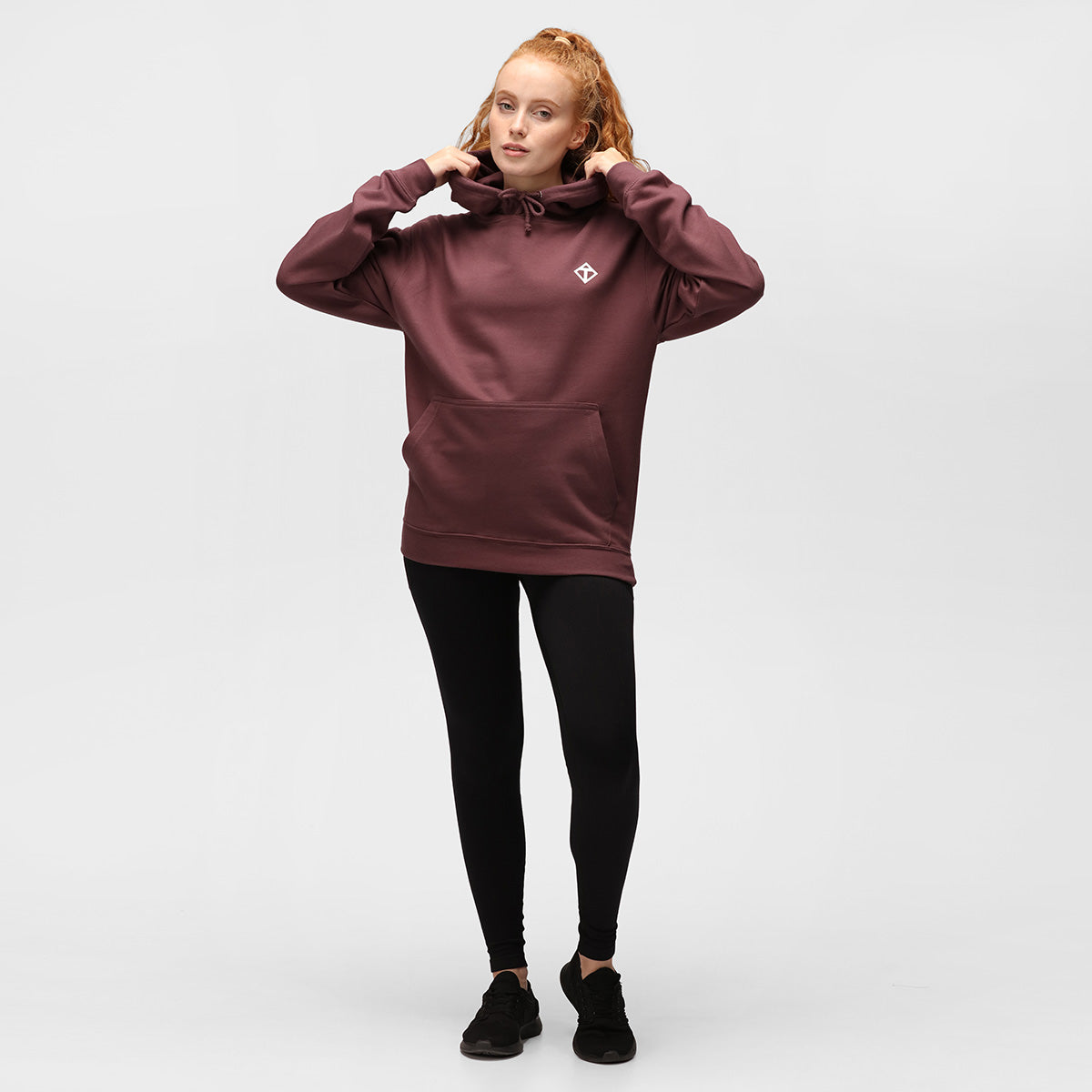 Wild Mulberry Diamond Hoodie - Stylish & Comfortable Women's Pullover Sweatshirt for Casual Wear, Gym, and Outdoor Activities