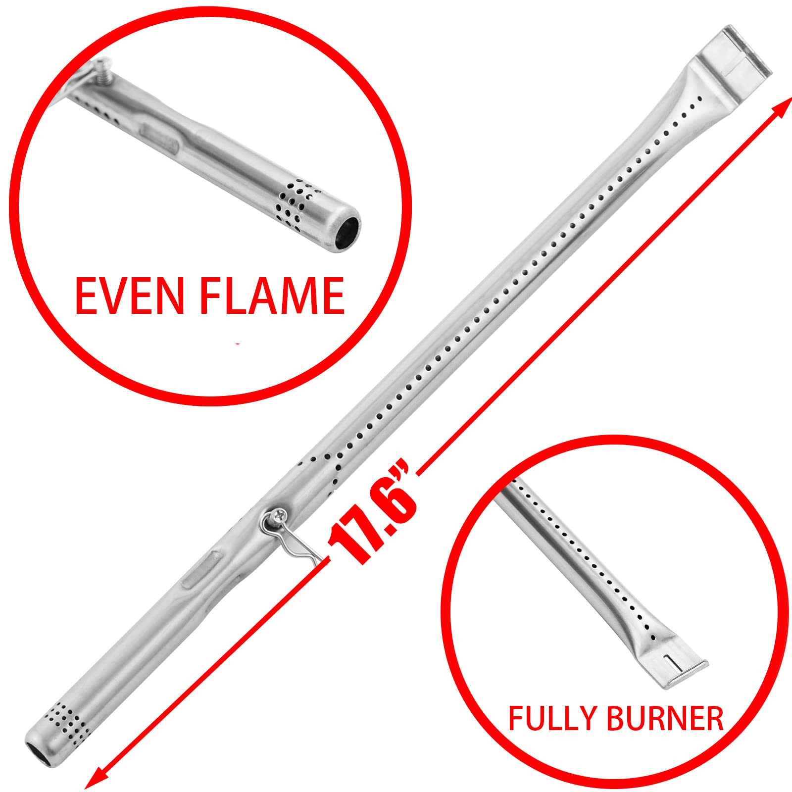 Charbroil Grill Replacement Parts - 5 Burner Grill Grates & Heat Plates - Compatible with Models 463347518, 463347519, 4633730139, 463373319, 463335517, 463342119, G470-5200-W1, G470-0004-W1A, G321-4C00-W1 - Perfect for BBQ Grill Repair & Maintenance
