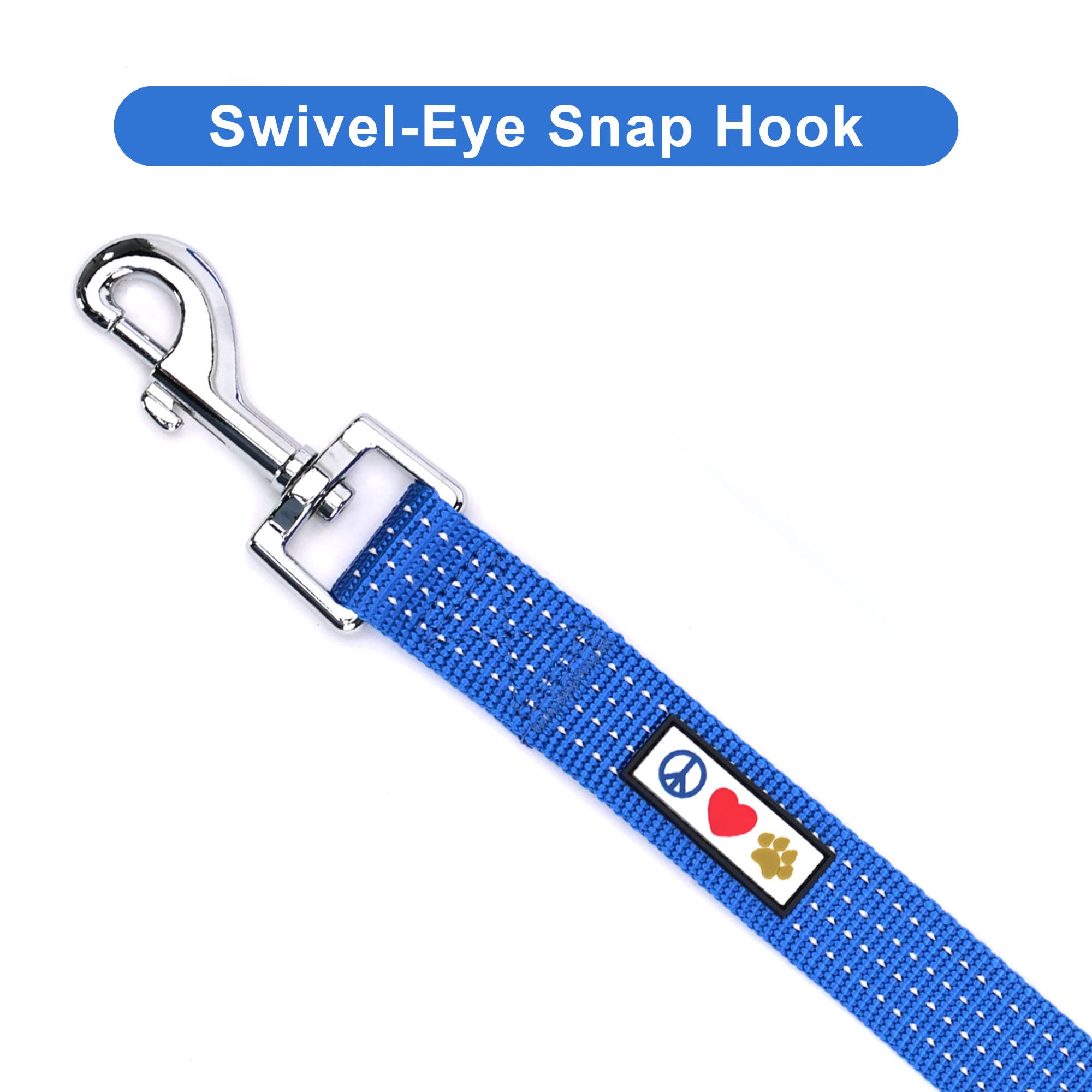 Pawtitas 6 FT Reflective Dog Leash with Comfortable Handle - Heavy Duty Pet Training Leash for Medium Dogs (4 FT & 6 FT Options) - Perfect for Night Walks, Jogging & Outdoor Adventures