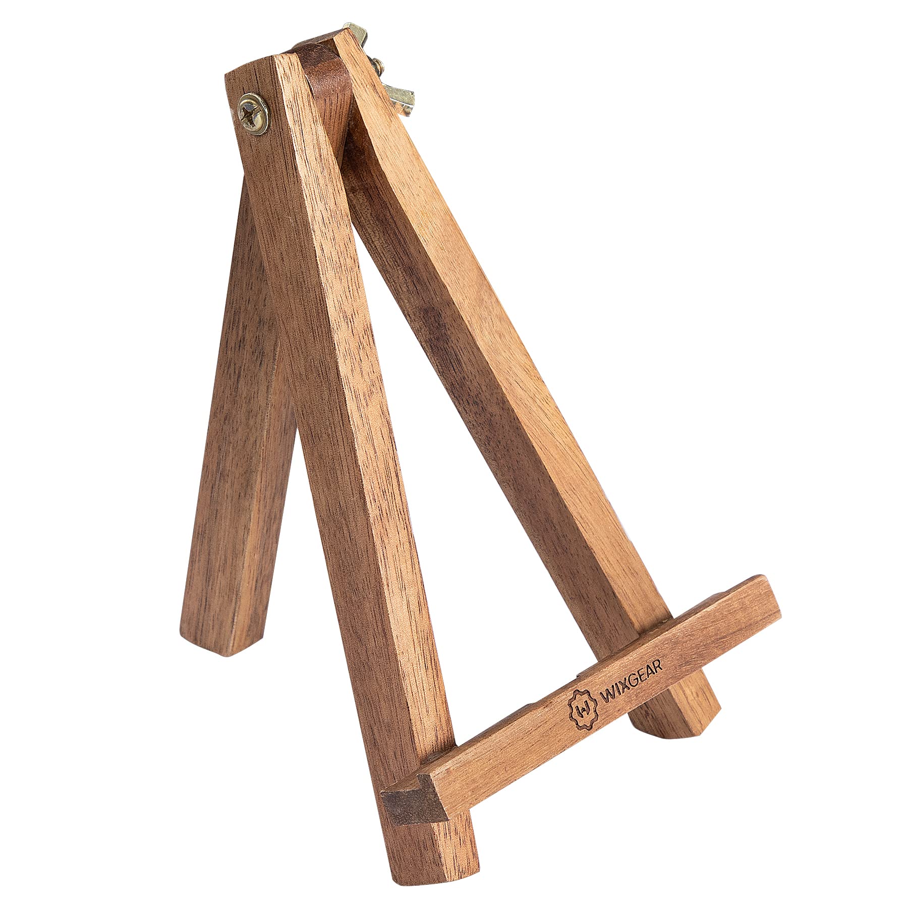 WixGear Wooden Easel Stand - Adjustable Phone & Tablet Holder for iPhone, iPad, Samsung - Artist Canvas Style Desktop Organizer - Perfect for Video Calls, Online Classes, and Digital Art Display