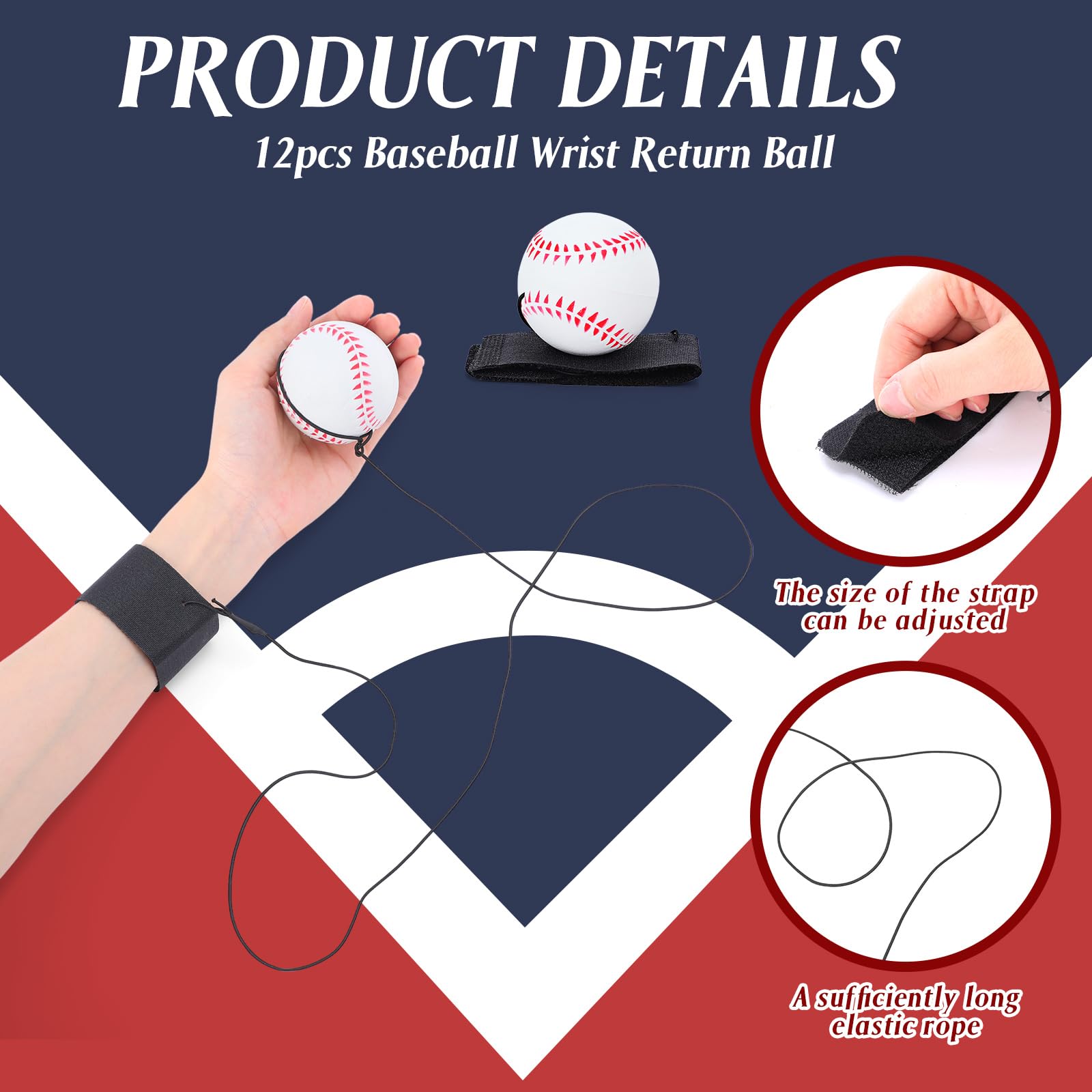 12 Pack Drawstring Backpacks with Wrist Strap - Sports Party Favors, Kids Gift Bags, Baseball Game Accessories - Perfect for Team Events, Birthday Parties & School Activities