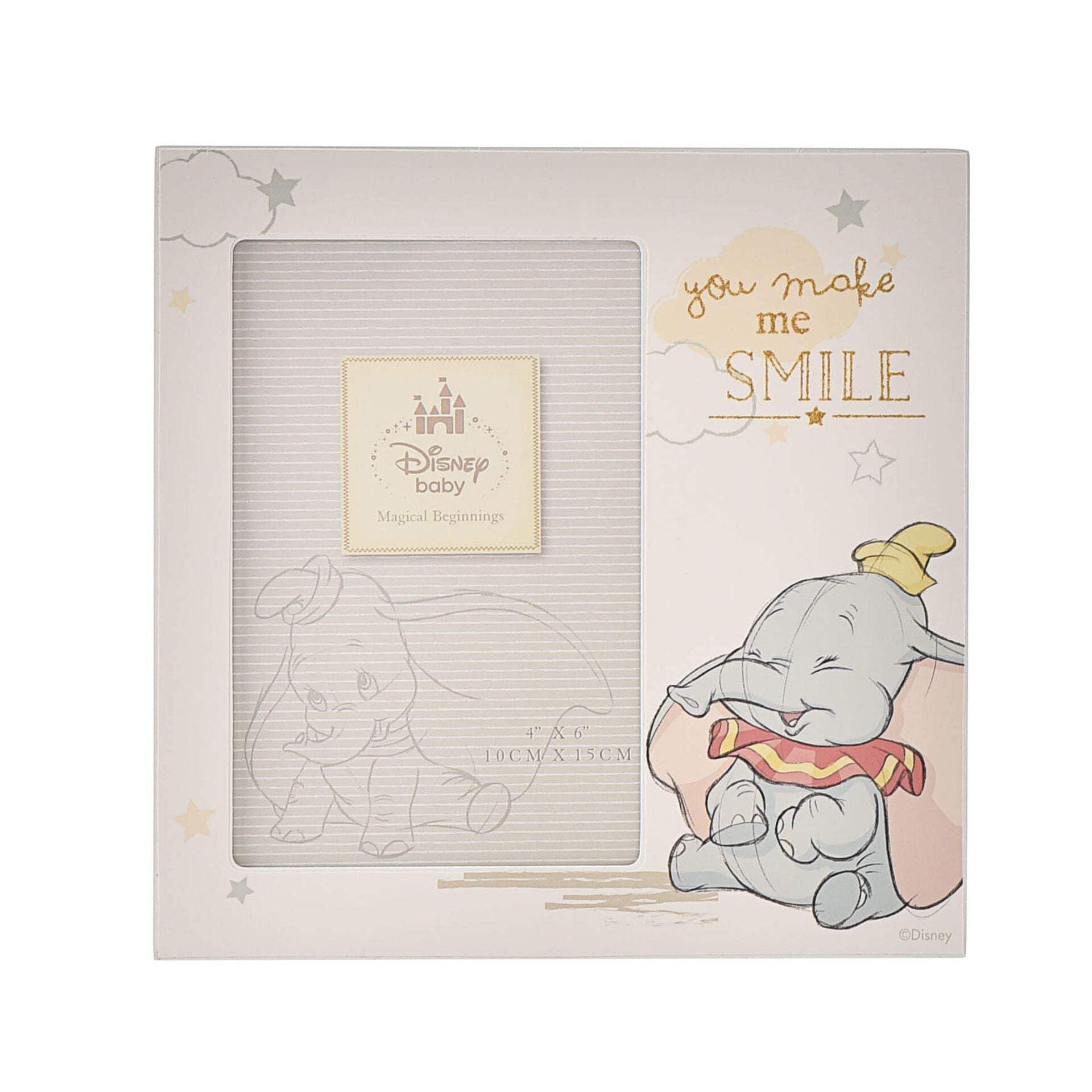 Disney Dumbo 6'' x 4'' Photo Frame - Magical Beginnings Collection - Perfect for Baby Nursery, Kids Room Decor & Disney Themed Gifts