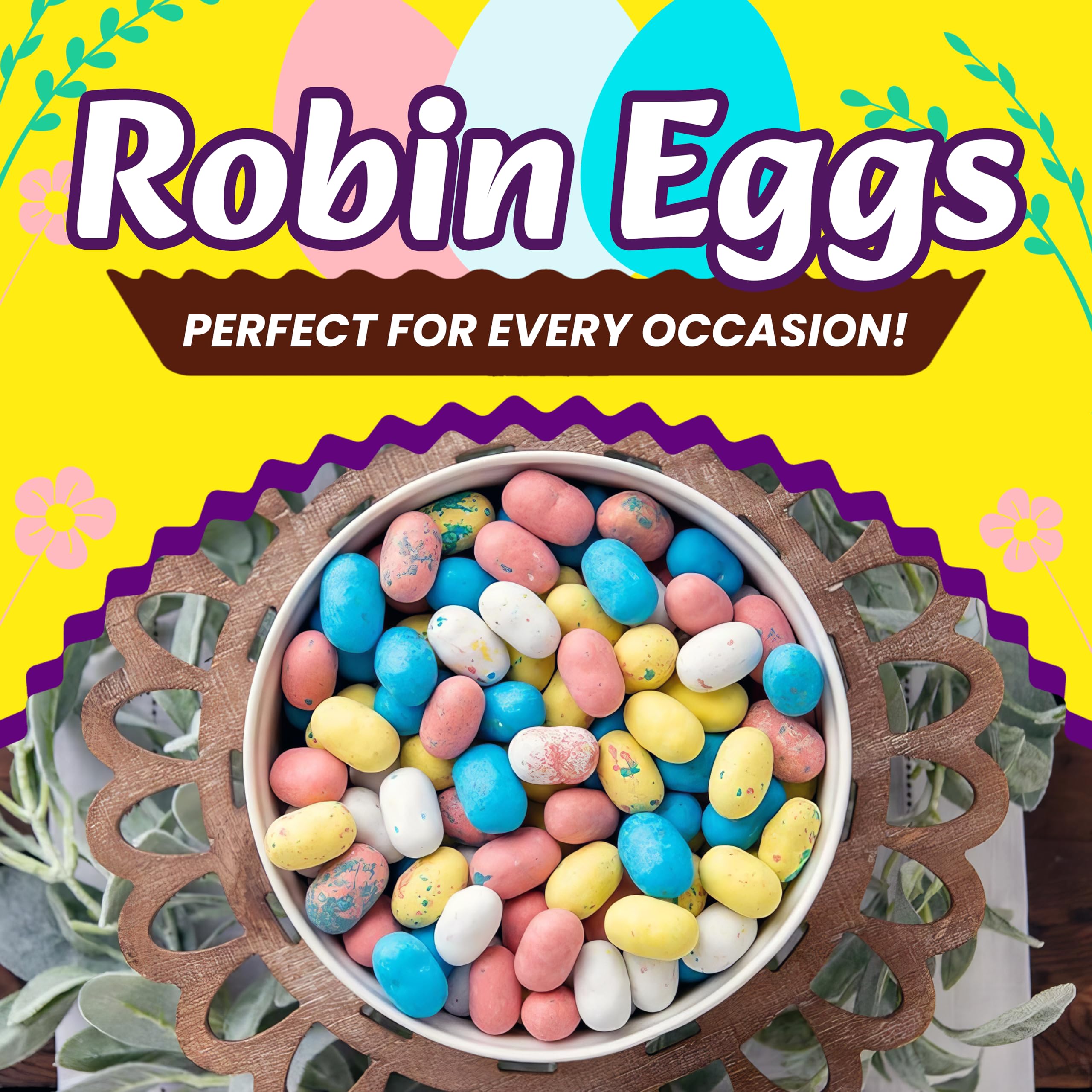 Robin Eggs Whoppers Chocolate Candy 9oz 4 Packs - Malted Milk Balls Easter Treats with Speckled Pastel Shells - Crunchy Easter Basket Stuffers for Kids & Adults - Perfect for Easter Celebrations, Party Favors, and Holiday Gift Giving