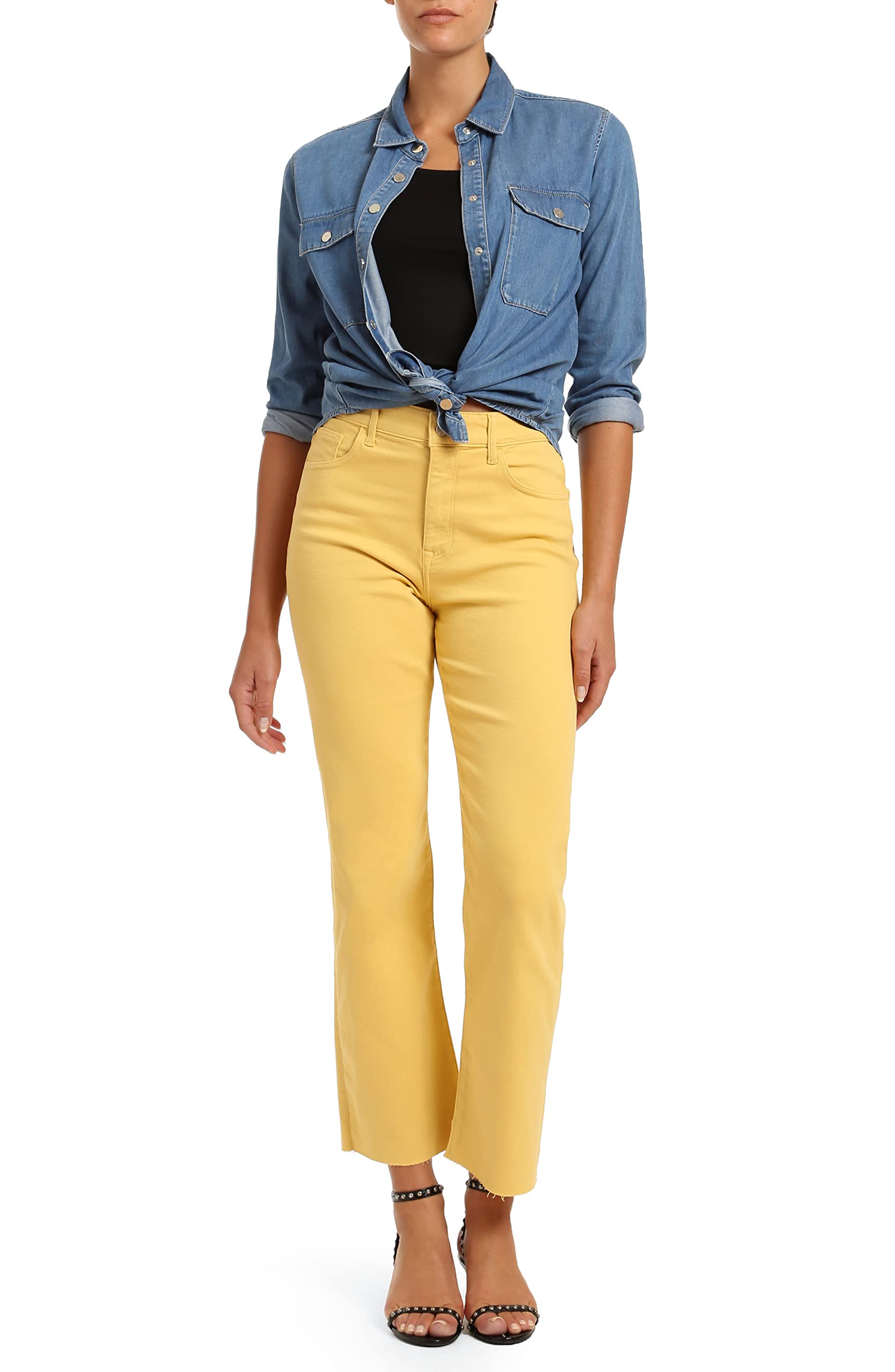 Mavi Women's Barcelona High Rise Wide Leg Jeans - Comfortable Stretch Denim Pants for Casual Wear & Everyday Outfits