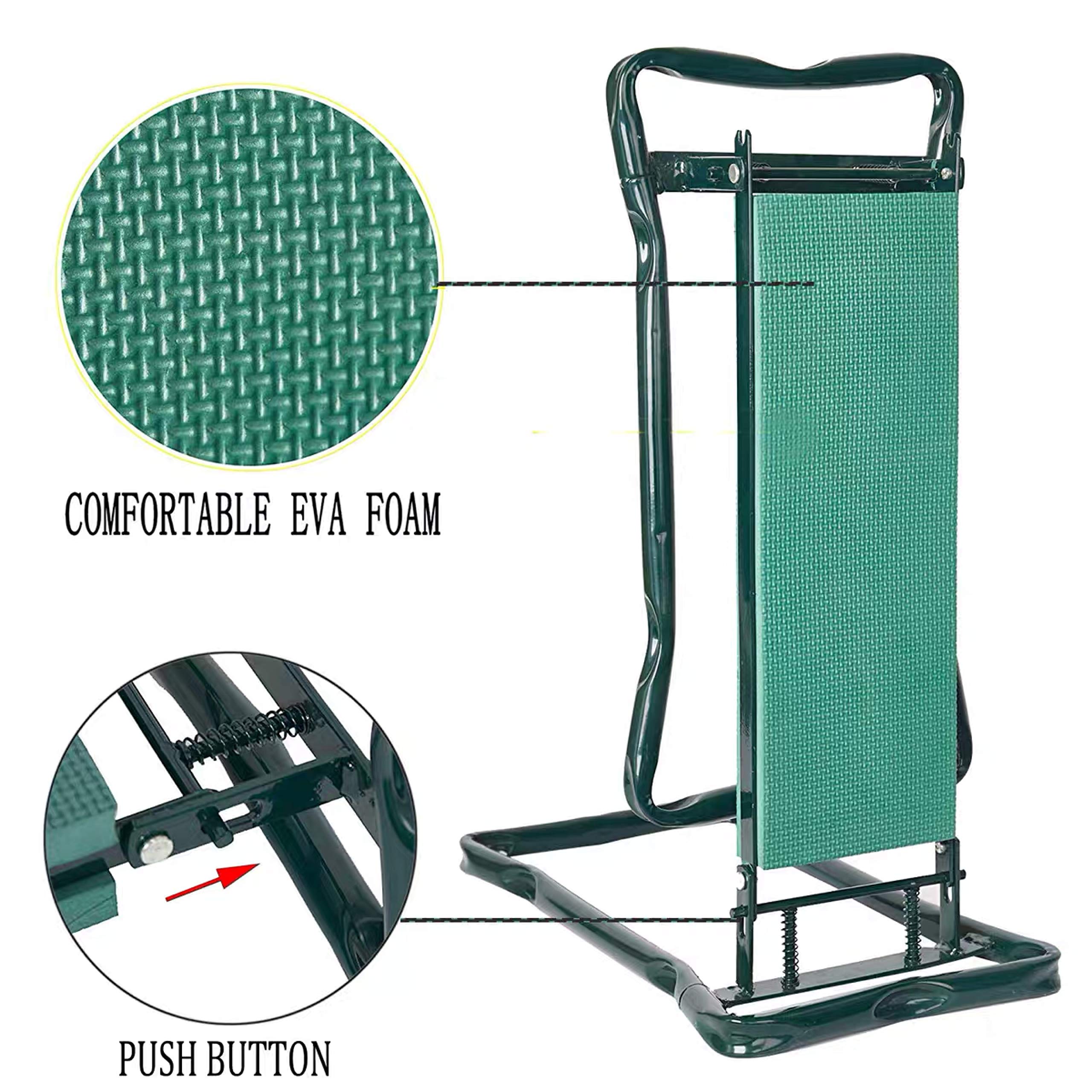 Foldable Garden Kneeler Seat with Tool Pouch - 23.5