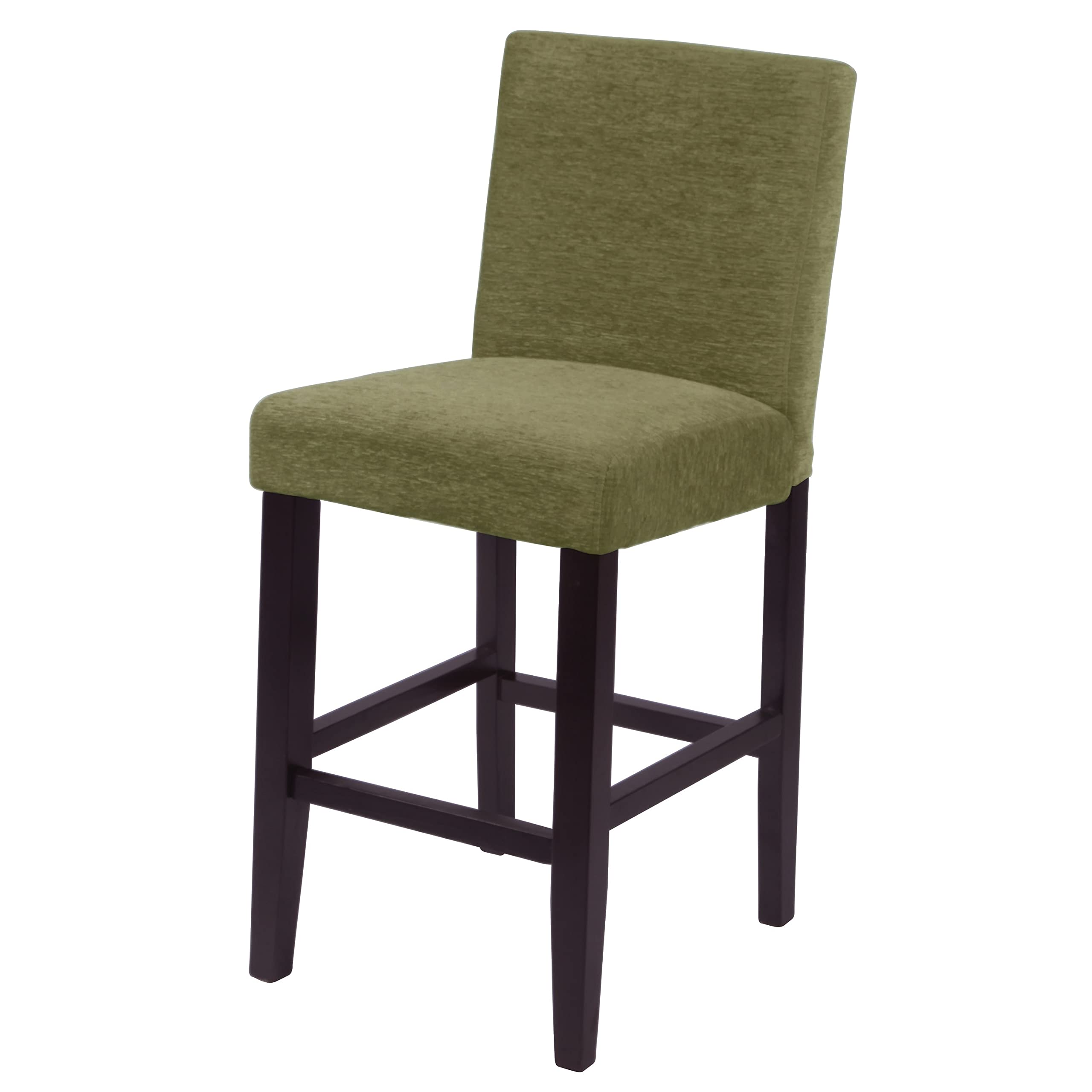 Aprilia Counter Height Bar Stools Set of 2 - Dark Red Vinyl Padded Seats with Chrome Base - Perfect for Kitchen Islands, Breakfast Bars & Home Bars