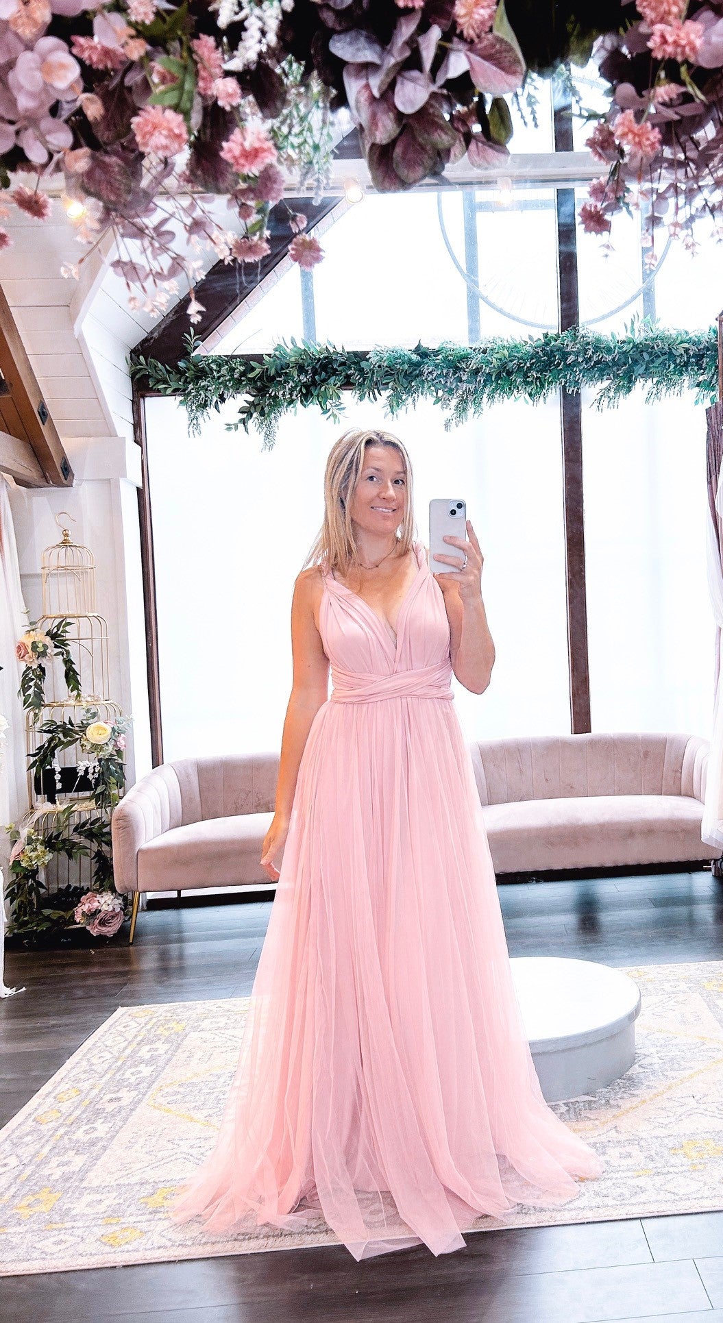 Elegant Tulle Multiway Dress - Versatile Stretchable Bridesmaid & Evening Gown for Weddings, Parties & Special Occasions