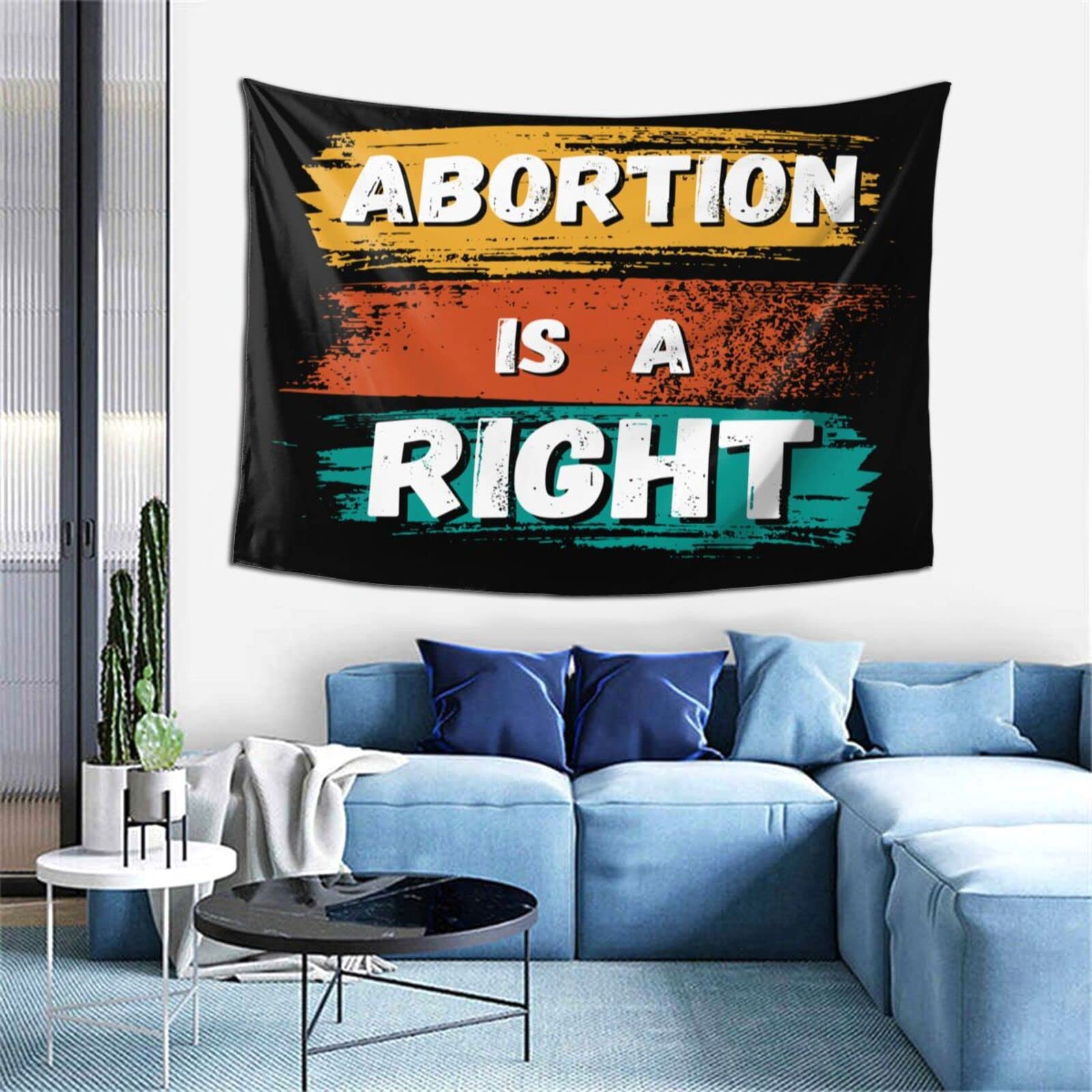 Oingoo 60x40 Inch Pro-Choice Wall Tapestry - Feminist Home Decor for Living Room, Bedroom & Dorm - Abortion Rights Art for Women's Empowerment & Social Justice