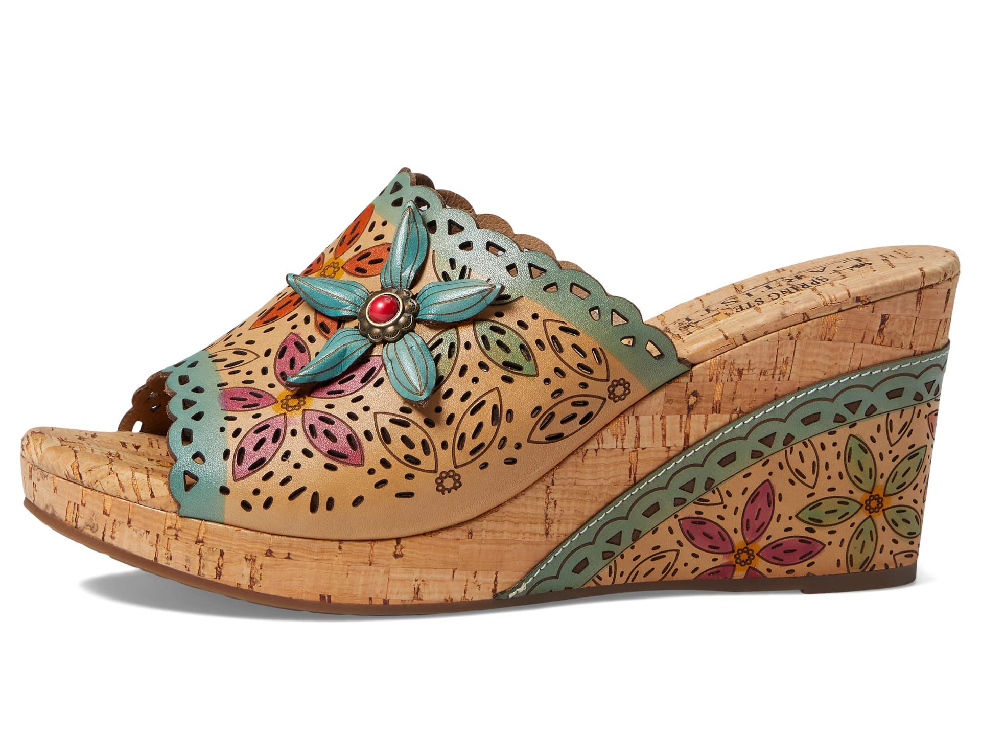 Spring Step L'Artiste Women's Annamaria Comfortable Leather Sandals with Arch Support - Perfect for Summer, Beach, and Casual Outings