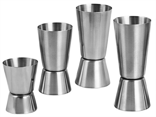 BarConic® Stainless Steel Double-Sided Jigger with Metric Measurements - Perfect for Cocktail Mixing & Bartending at Home or Bars