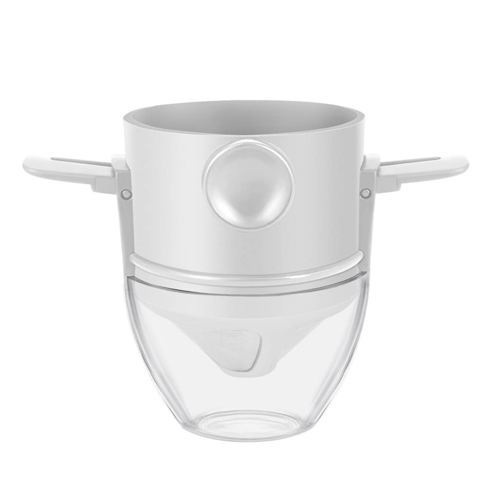 Premium Hemoton Ceramic Coffee Dripper - Slow Pour Coffee Filter Cone with Storage Cup - Ideal for Pour Over Coffee, Cold Brew & Home Brewing - Perfect for Kitchen, Office & Camping Use