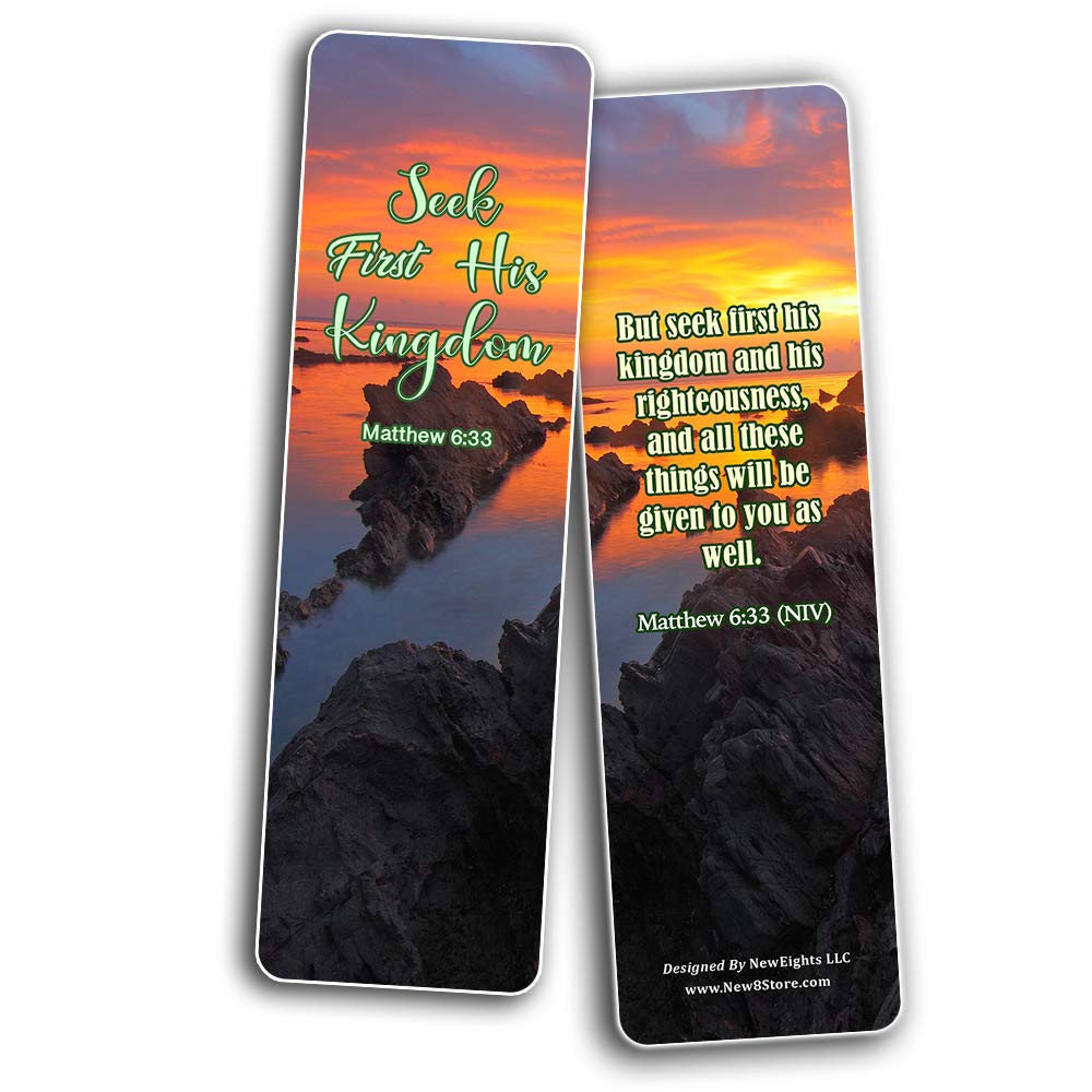Bible Verses Bookmarks NIV - 12 Pack for Christian Gifts & Stocking Stuffers
